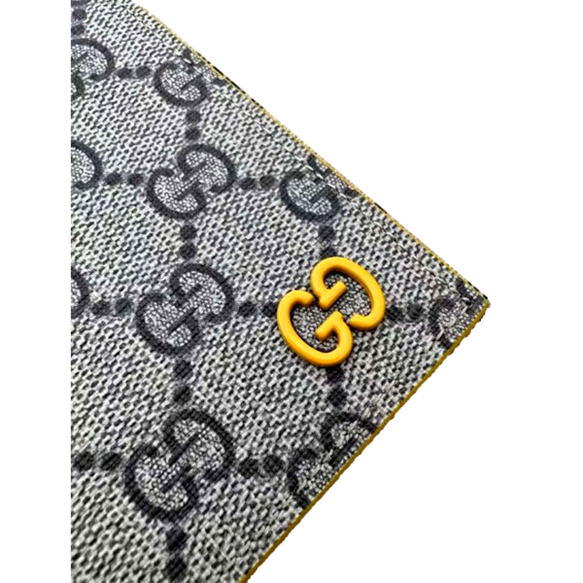 Gucci GG Supreme Canvas Vertical Bifold Wallet Yellow Beige -   Shop Bags LLC