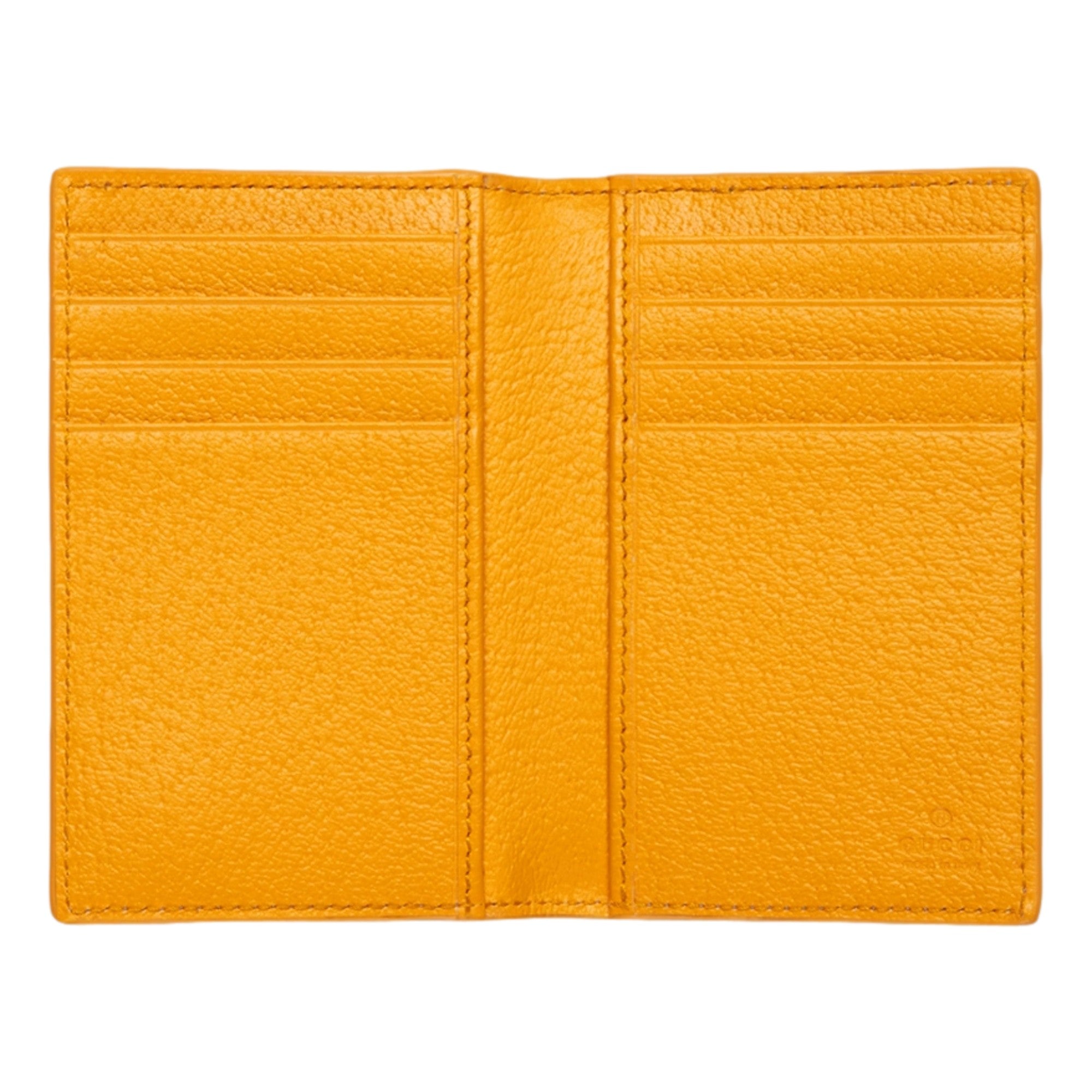 Gucci GG Supreme Canvas Vertical Bifold Wallet Yellow Beige -   Shop Bags LLC