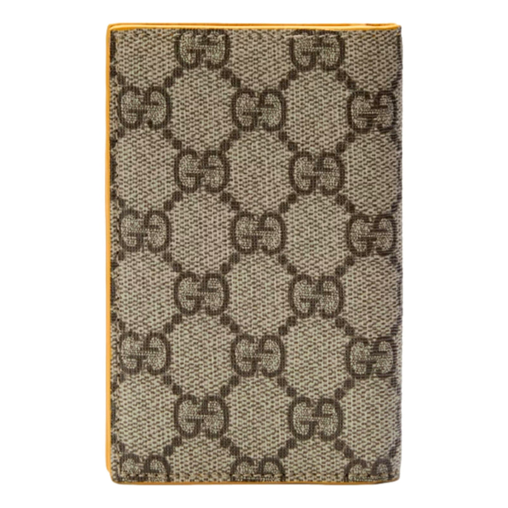 Gucci GG Supreme Canvas Vertical Bifold Wallet Yellow Beige -   Shop Bags LLC