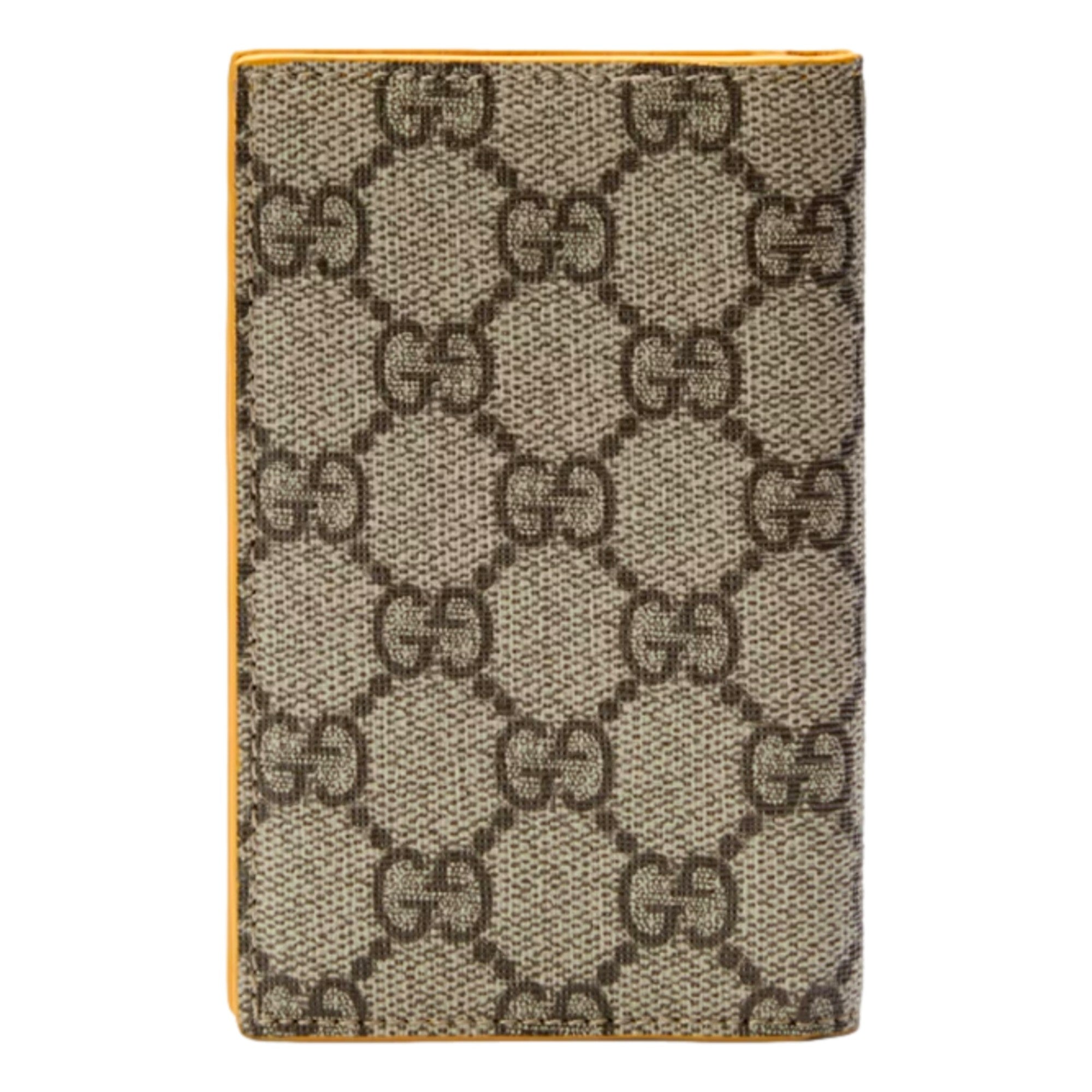 Gucci GG Supreme Canvas Vertical Bifold Wallet Yellow Beige -   Shop Bags LLC