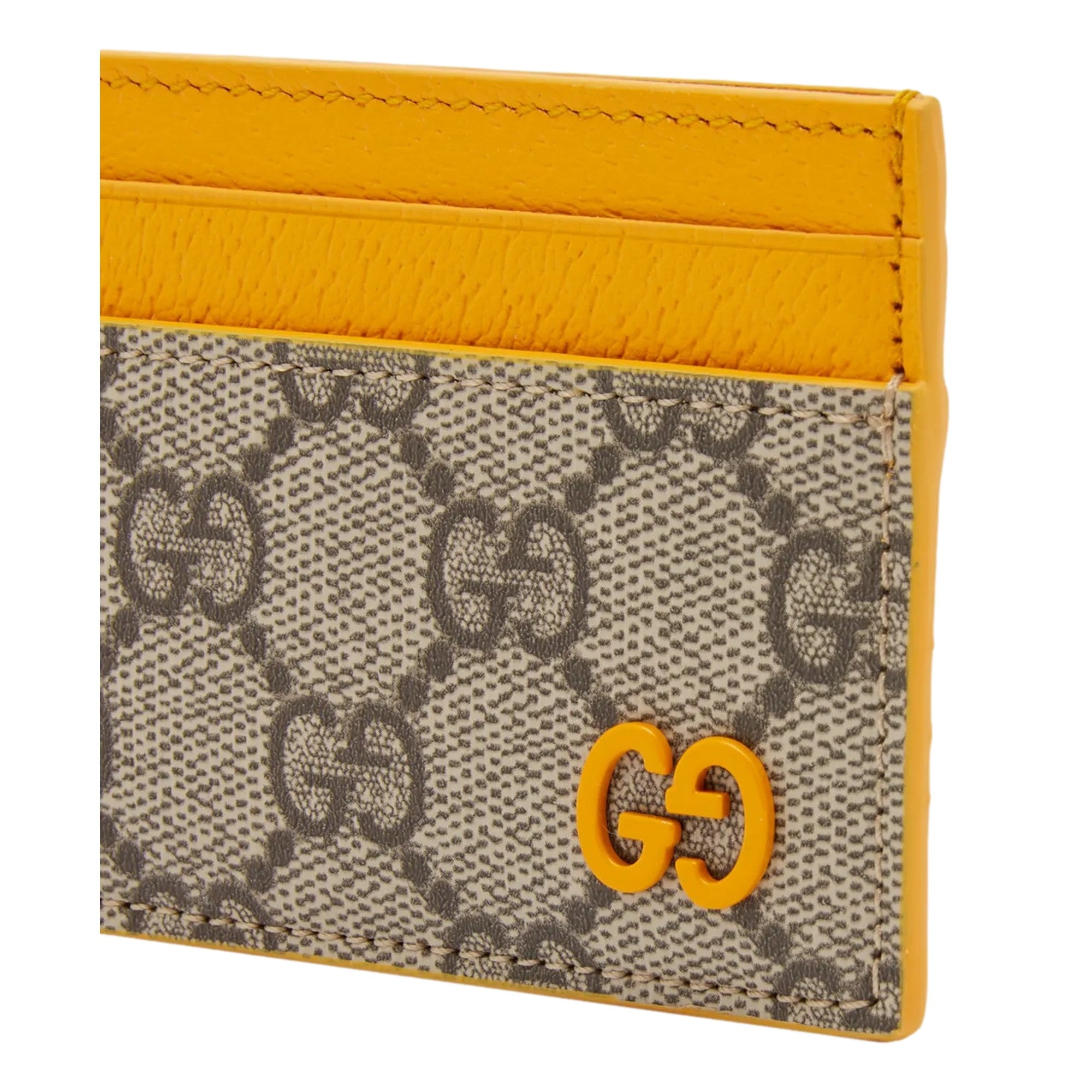 Gucci GG Supreme Card Holder Beige & Yellow -   Shop Bags LLC