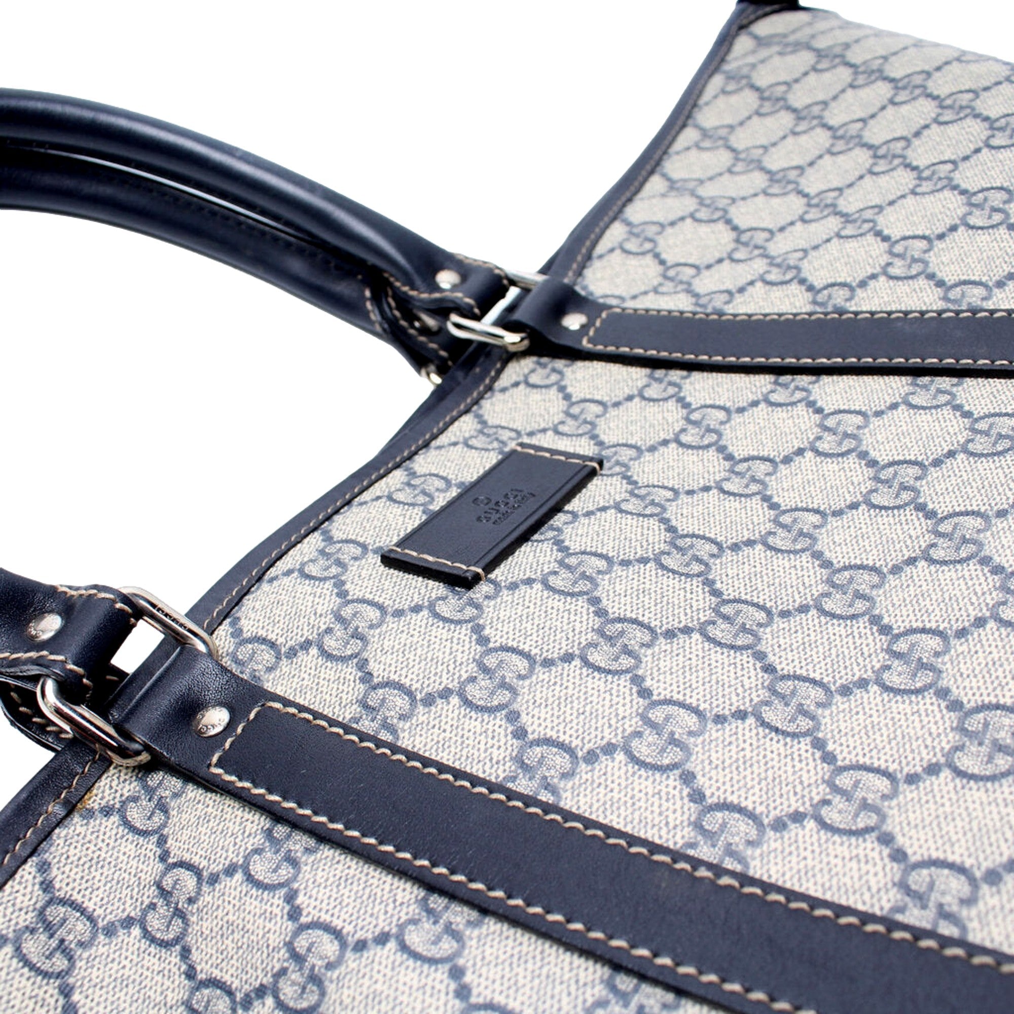 Gucci GG Supreme Coated Canvas Blue Extra Large Joy Tote Overnight Bag -   Shop Bags LLC