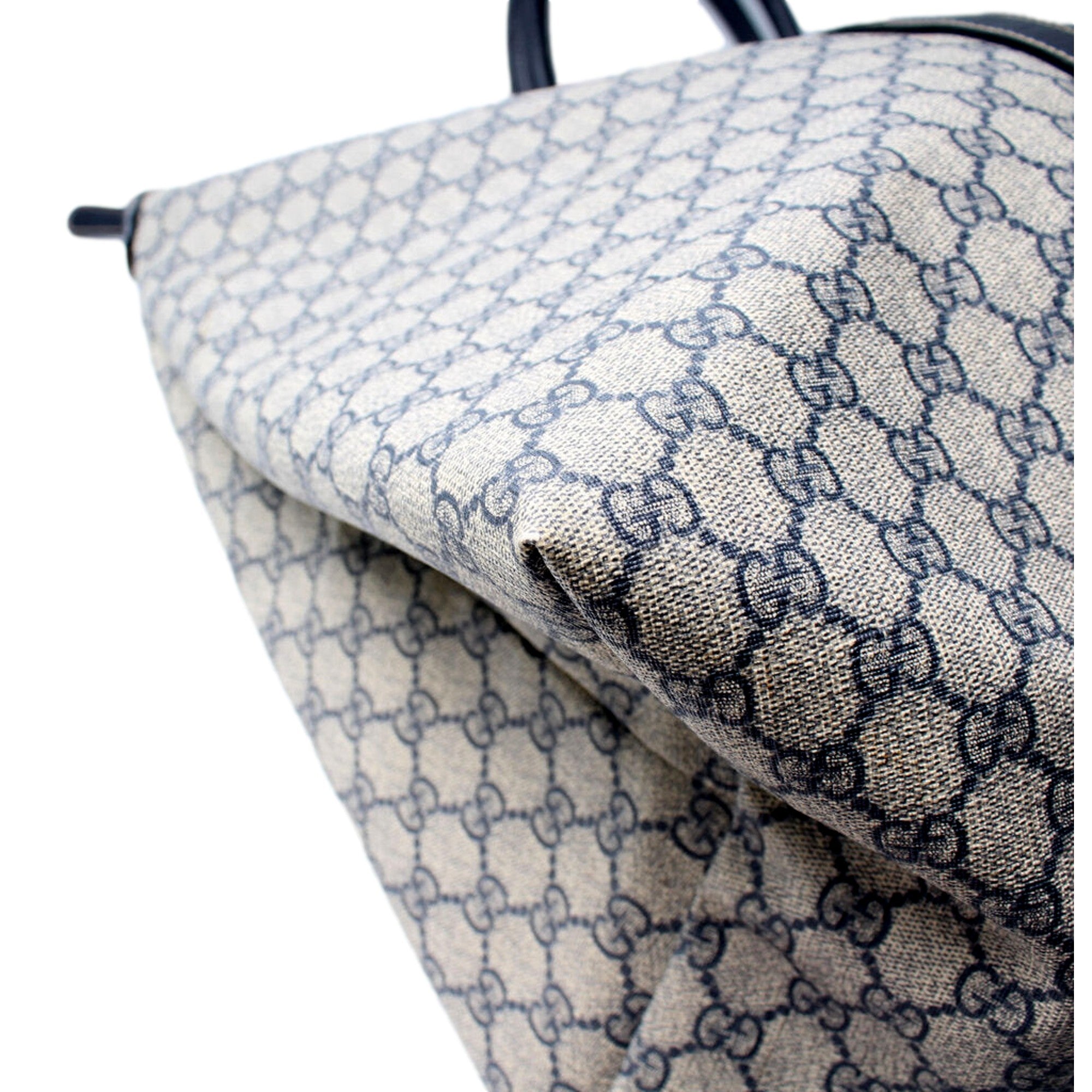 Gucci GG Supreme Coated Canvas Blue Extra Large Joy Tote Overnight Bag -   Shop Bags LLC