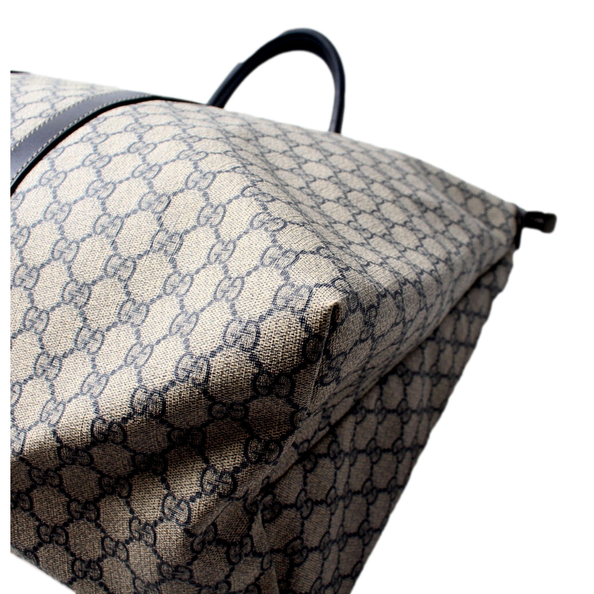 Gucci GG Supreme Coated Canvas Blue Extra Large Joy Tote Overnight Bag -   Shop Bags LLC