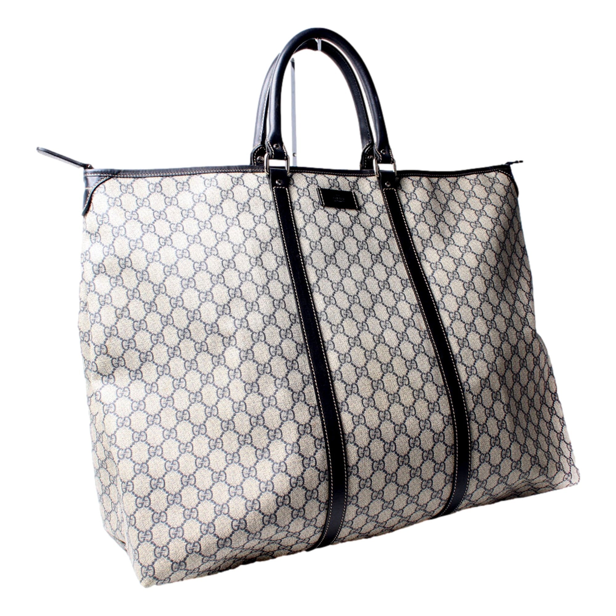 Gucci GG Supreme Coated Canvas Blue Extra Large Joy Tote Overnight Bag -   Shop Bags LLC