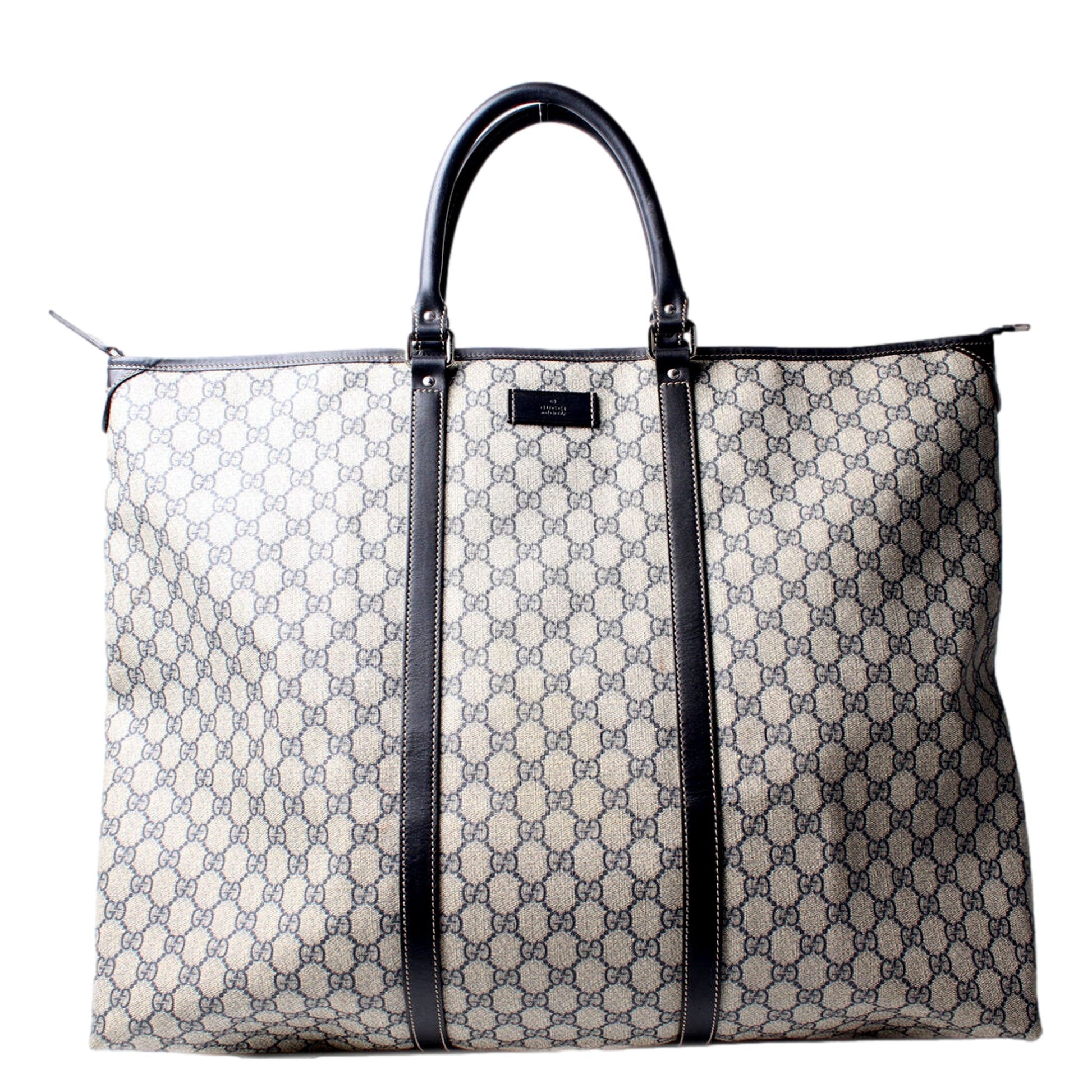Gucci GG Supreme Coated Canvas Blue Extra Large Joy Tote Overnight Bag -   Shop Bags LLC