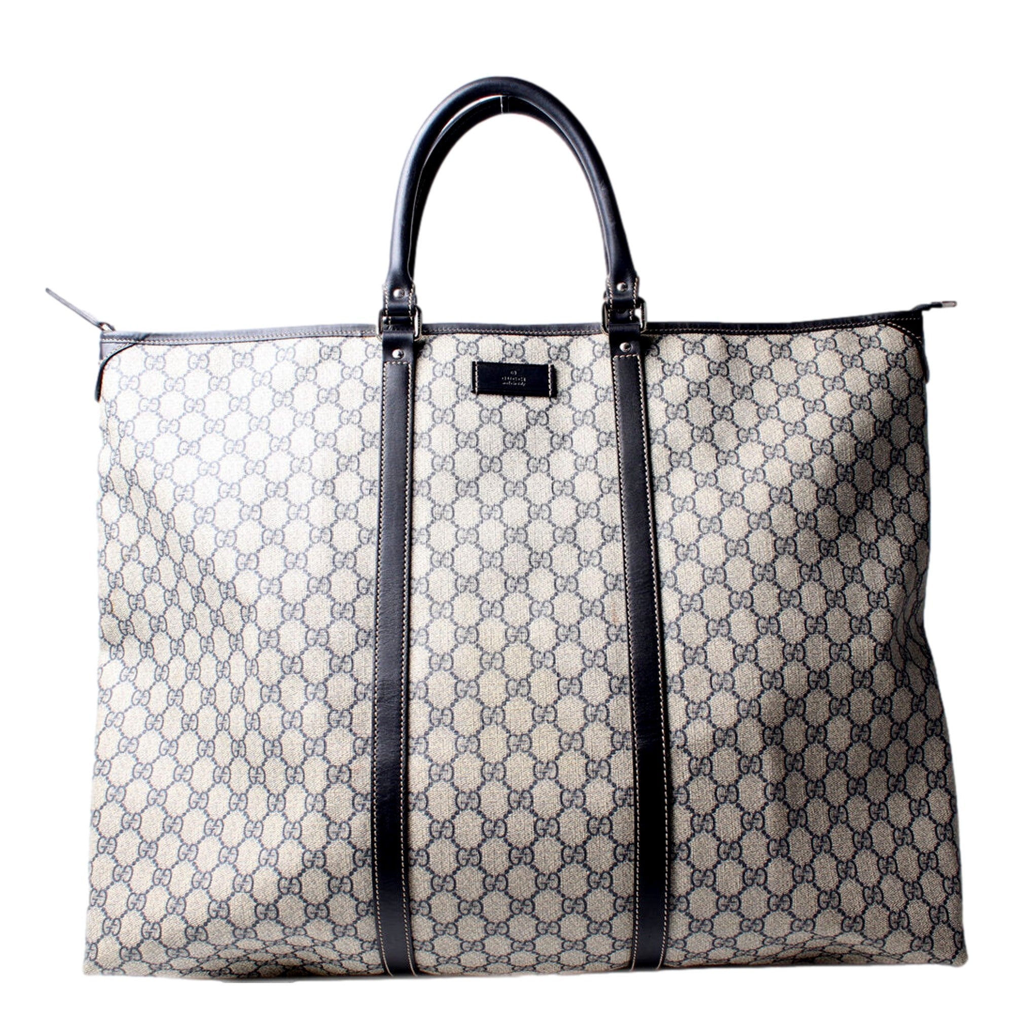 Gucci GG Supreme Coated Canvas Blue Extra Large Joy Tote Overnight Bag -   Shop Bags LLC