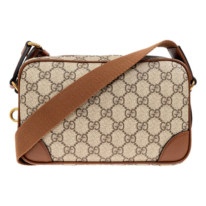 Gucci GG Supreme Crossbody Camera Bag with Leather Trim -   Shop Bags LLC 