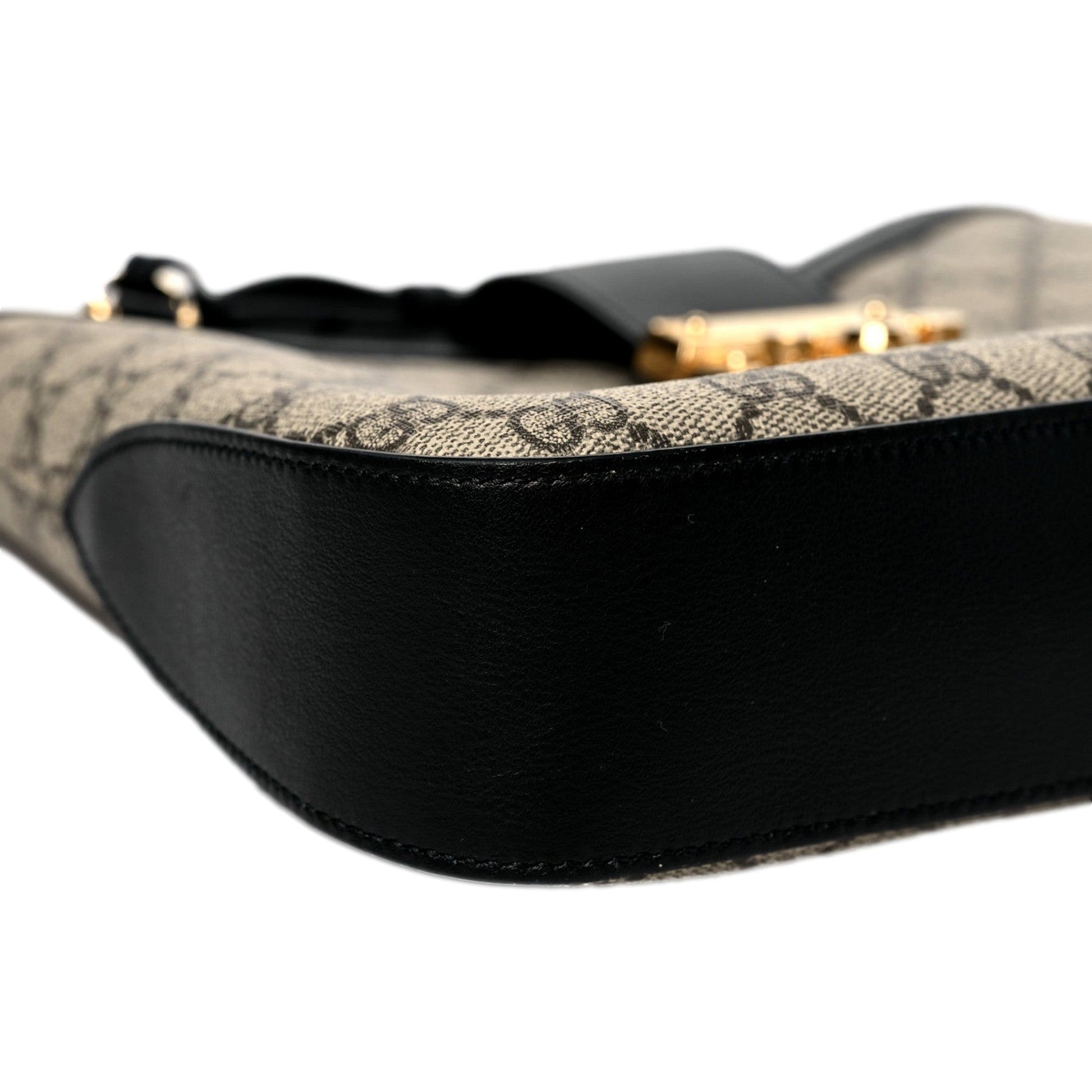 Gucci GG Supreme Monogram Canvas Medium Padlock Shoulder Bag Black -   Shop Bags LLC 