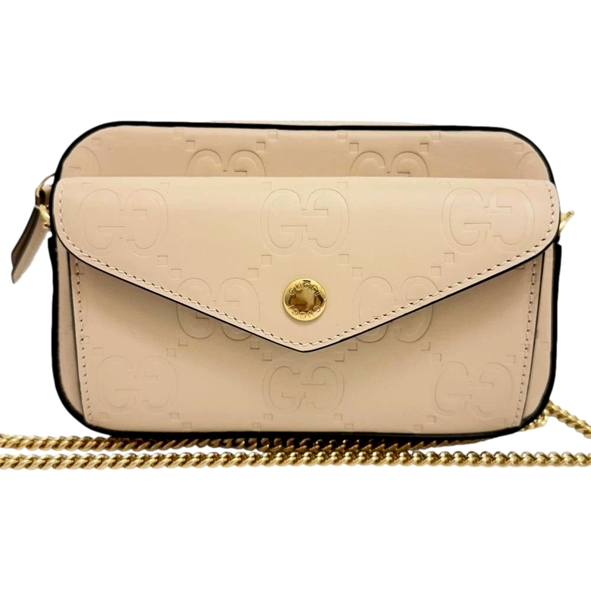 Gucci Gilbert Calfskin Mini Envelope Beige Crossbody Bag Crossbody -   Shop Bags LLC