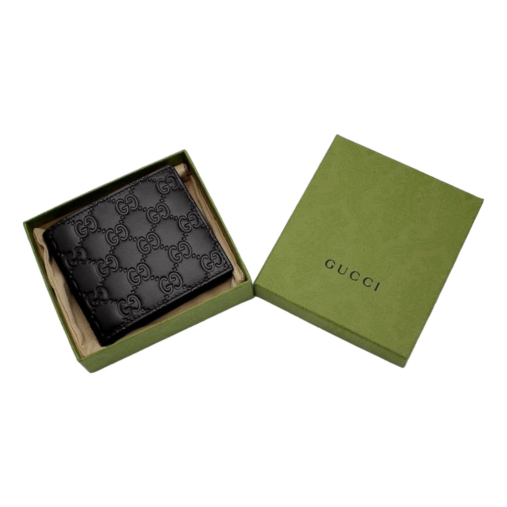 Gucci Guccissima Black Embossed Leather Bifold Wallet Wallets  Shop -   Shop Bags LLC