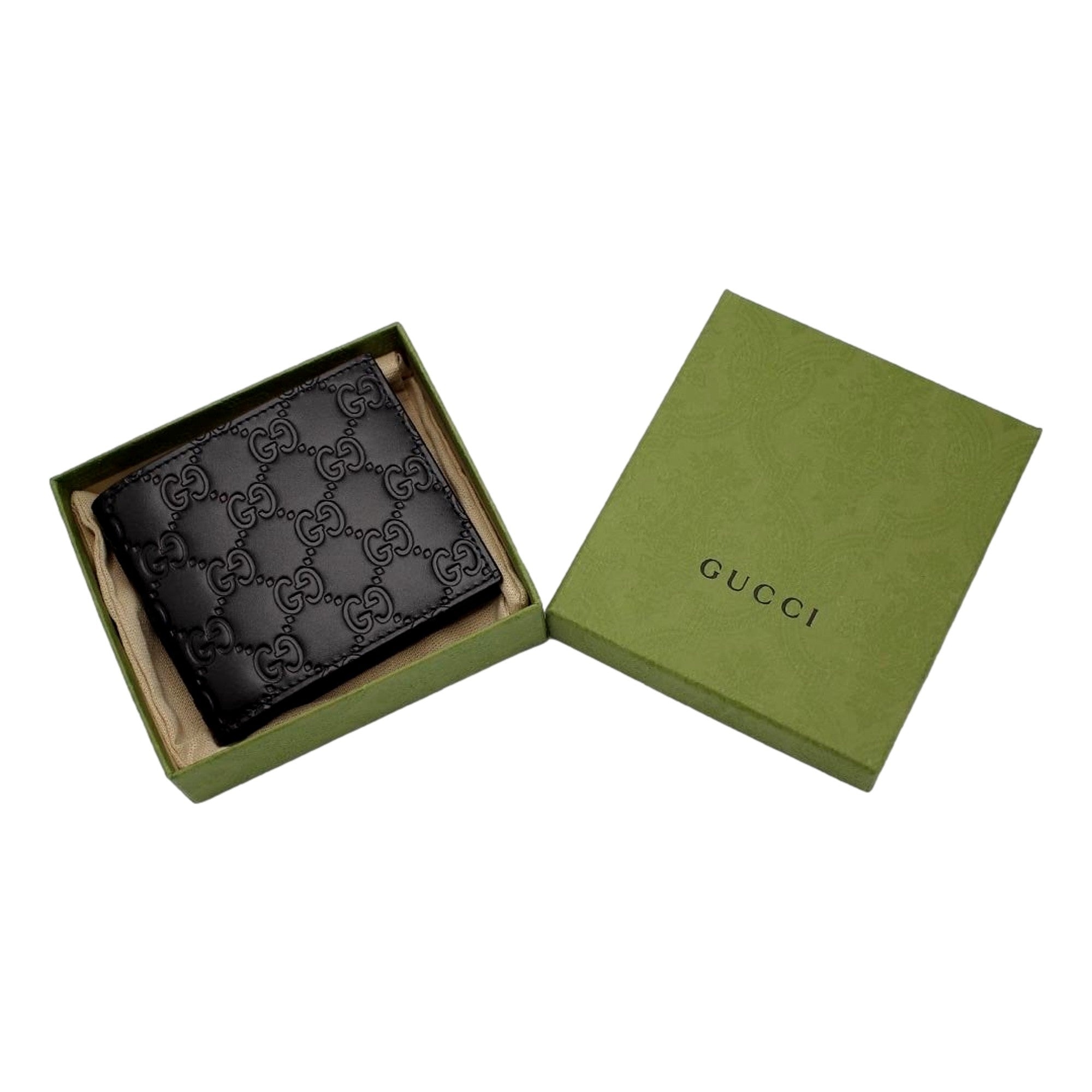 Gucci Guccissima Black Embossed Leather Bifold Wallet Wallets  Shop -   Shop Bags LLC