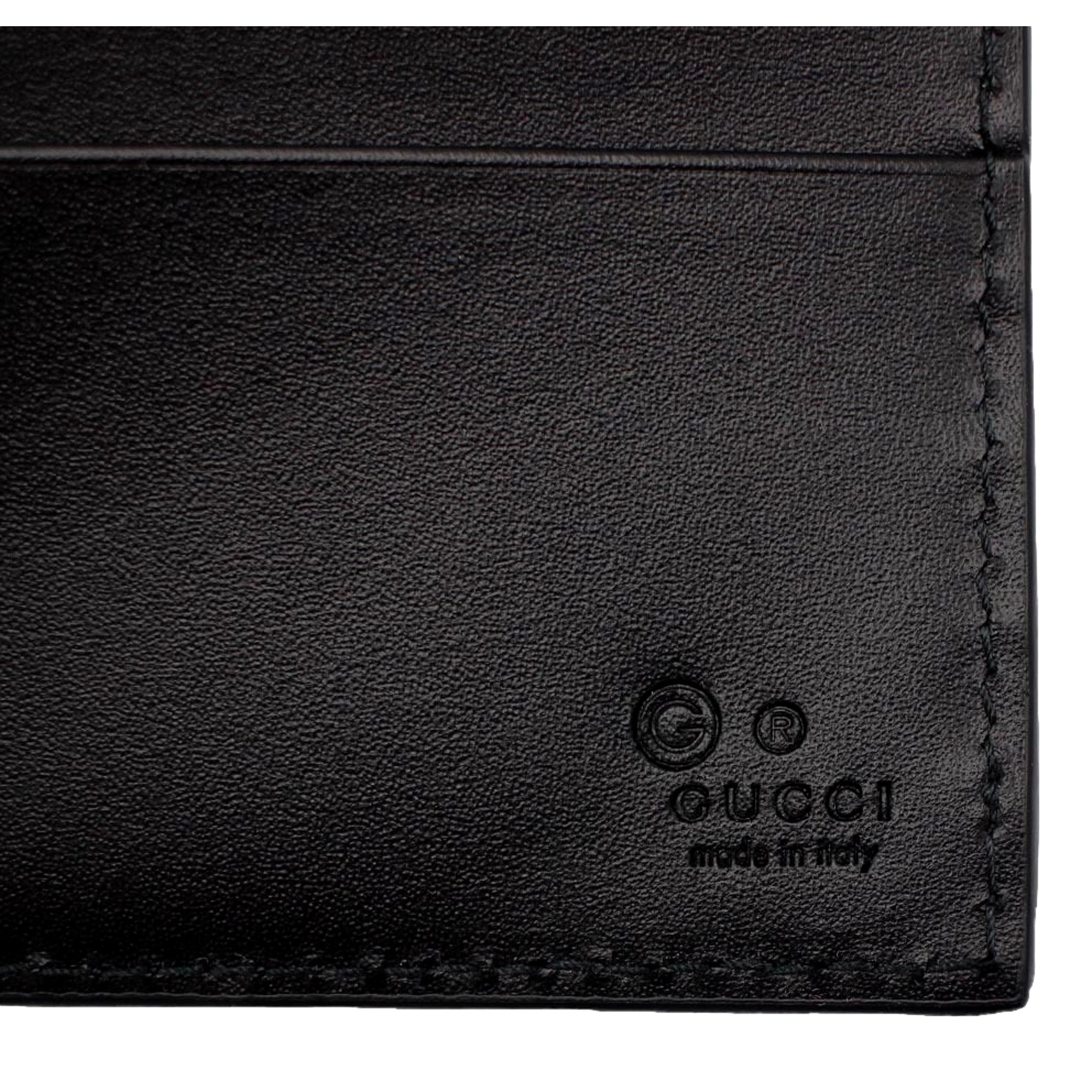 Gucci Guccissima Black Embossed Leather Bifold Wallet Wallets  Shop -   Shop Bags LLC