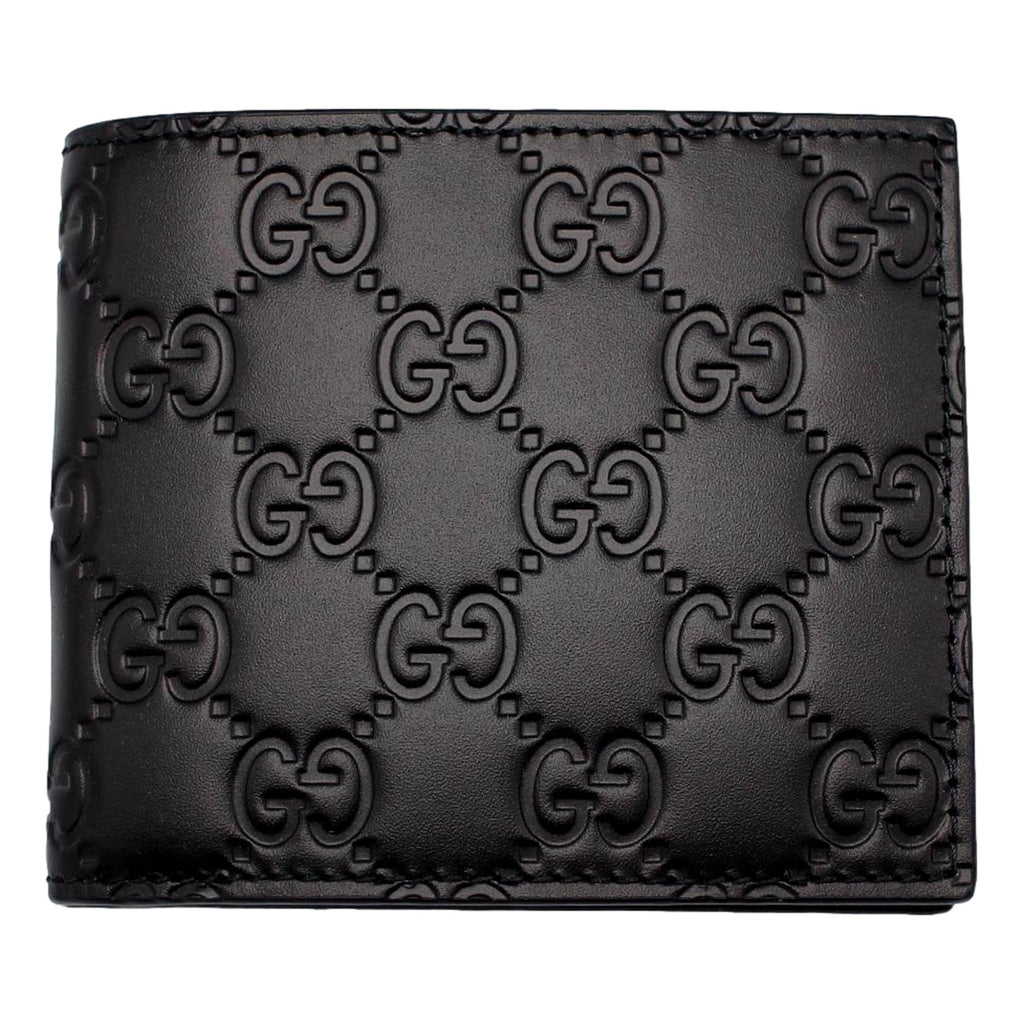 Gucci Guccissima Black Embossed Leather Bifold Wallet Wallets  Shop -   Shop Bags LLC
