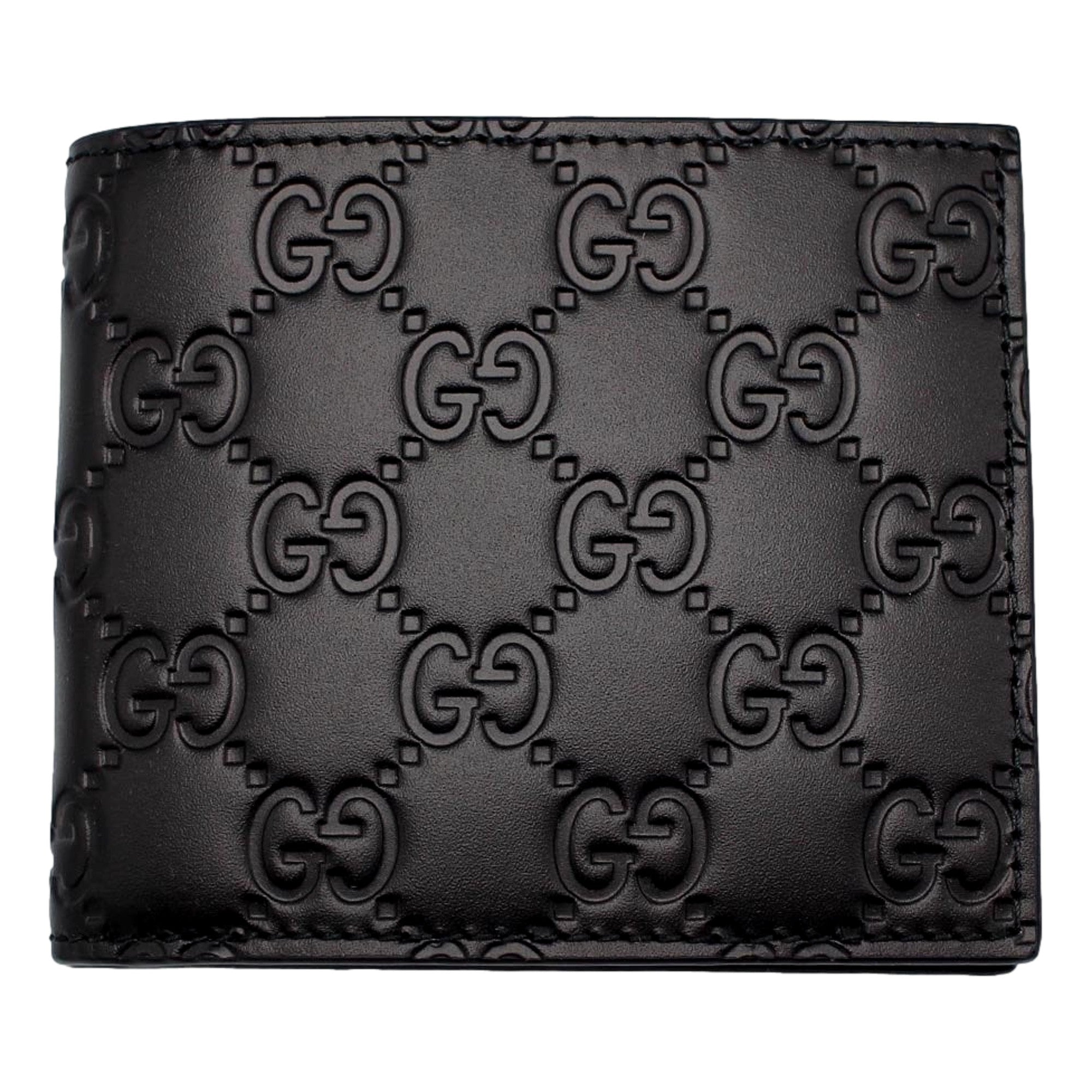 Gucci Guccissima Black Embossed Leather Bifold Wallet Wallets  Shop -   Shop Bags LLC