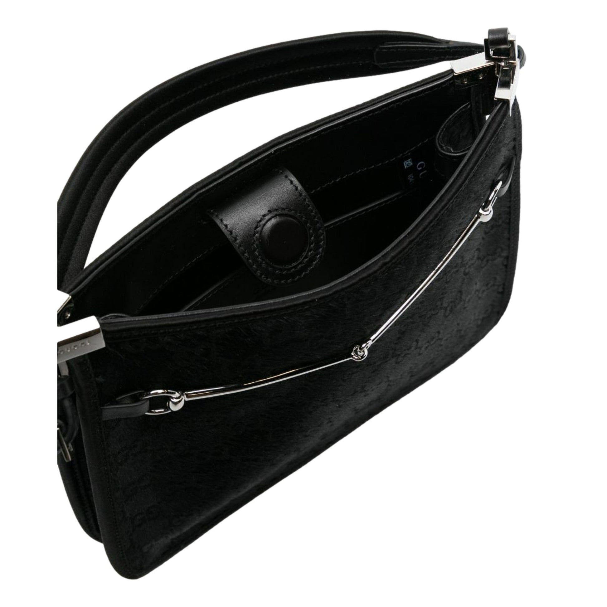 Gucci Horsebit Black Fur Slim Shoulder Bag -   Shop Bags LLC 