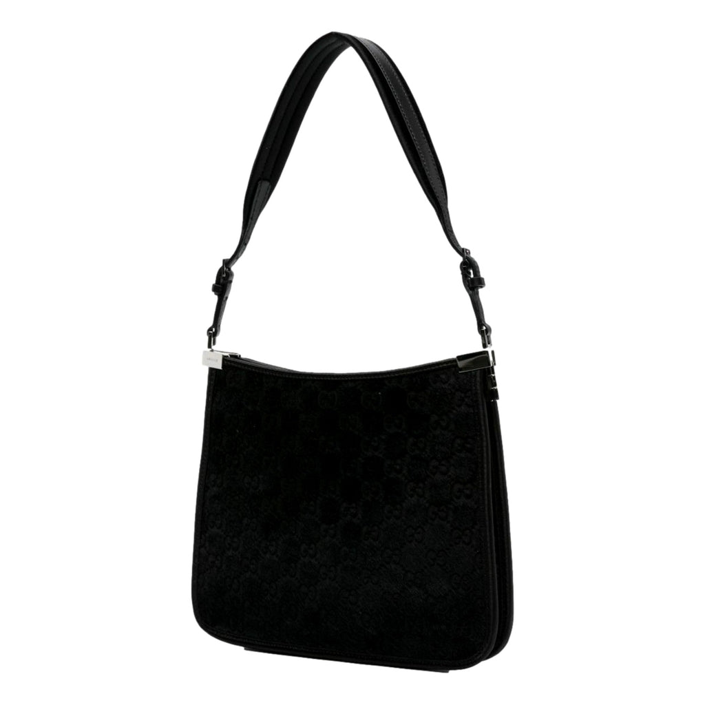 Gucci Horsebit Black Fur Slim Shoulder Bag -   Shop Bags LLC 