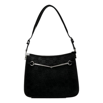 Gucci Horsebit Black Fur Slim Shoulder Bag -   Shop Bags LLC 