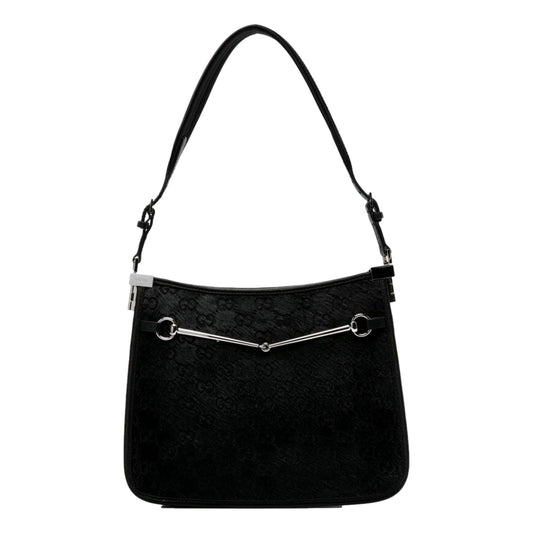 Gucci Horsebit Black Fur Slim Shoulder Bag -   Shop Bags LLC 
