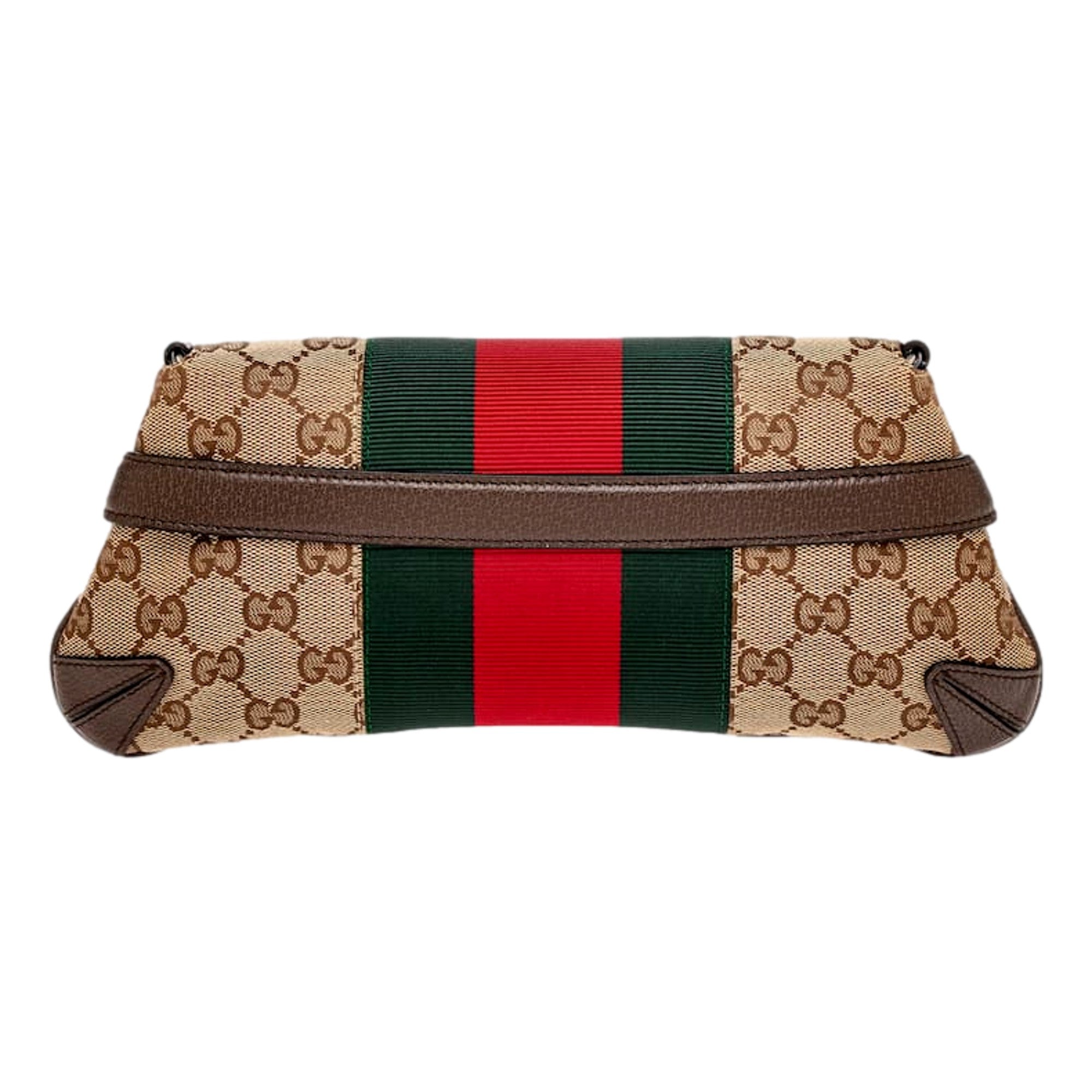 Gucci Horsebit Supreme Canvas Web Stripe Small Chain Shoulder Bag -   Shop Bags LLC