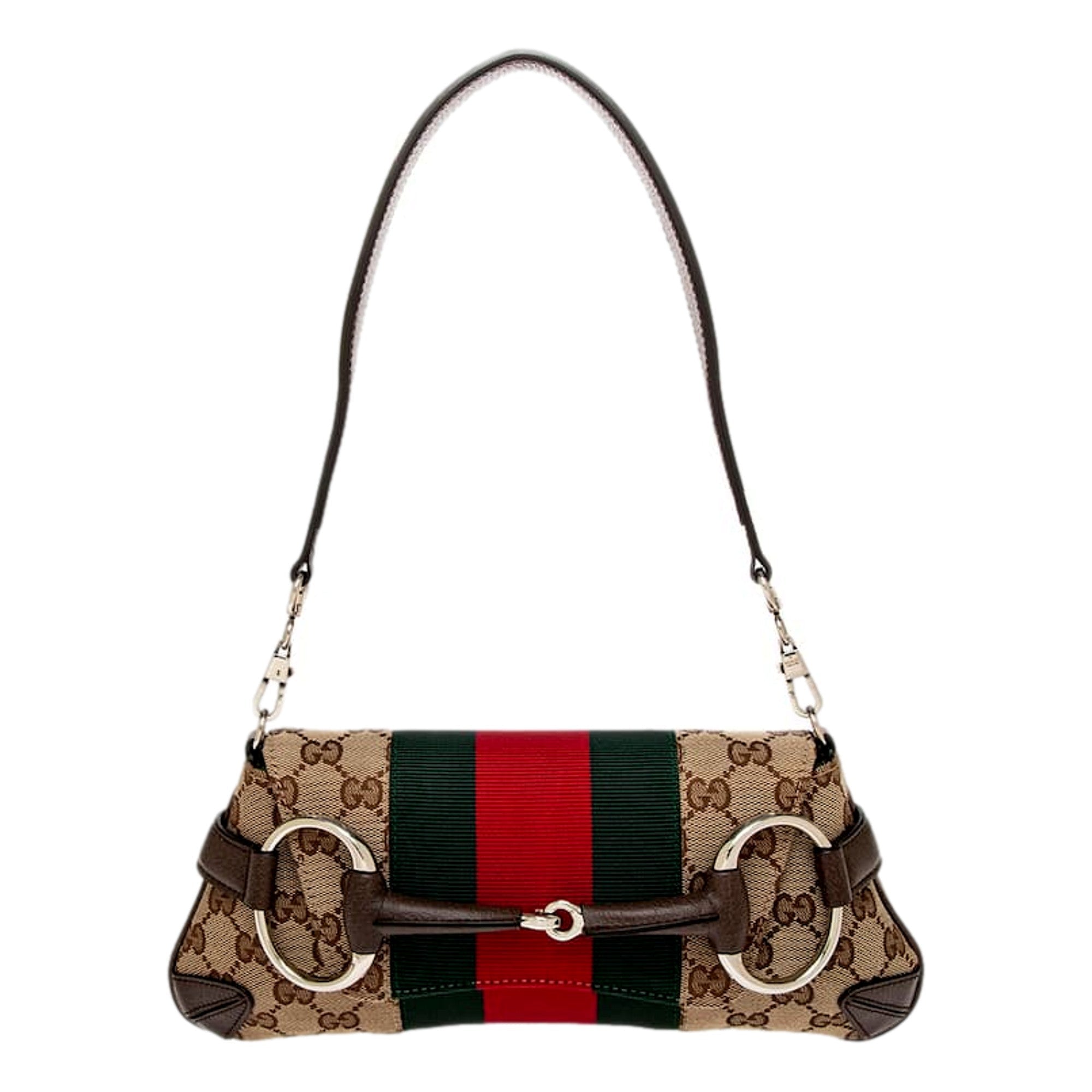 Gucci Horsebit Supreme Canvas Web Stripe Small Chain Shoulder Bag -   Shop Bags LLC