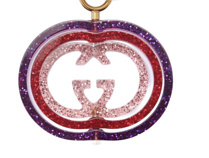 Gucci Interlocking G Glitter Keychain - Luxurious Bag Charm -   Shop Bags LLC