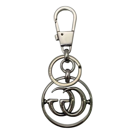 Gucci Interlocking G Metal Key Ring Charm Silver Tone -   Shop Bags LLC 