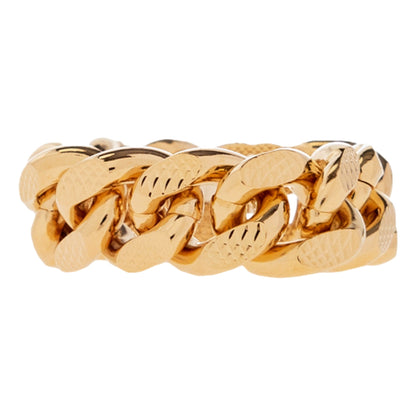 Gucci Interlocking G Textured Chain Ring Gold Tone -   Shop Bags LLC 