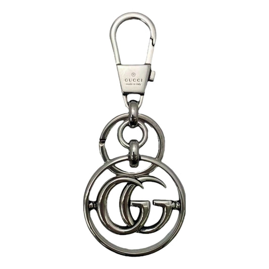 Gucci Interlocking GG Silver-Tone Metal Key Ring -   Shop Bags LLC 