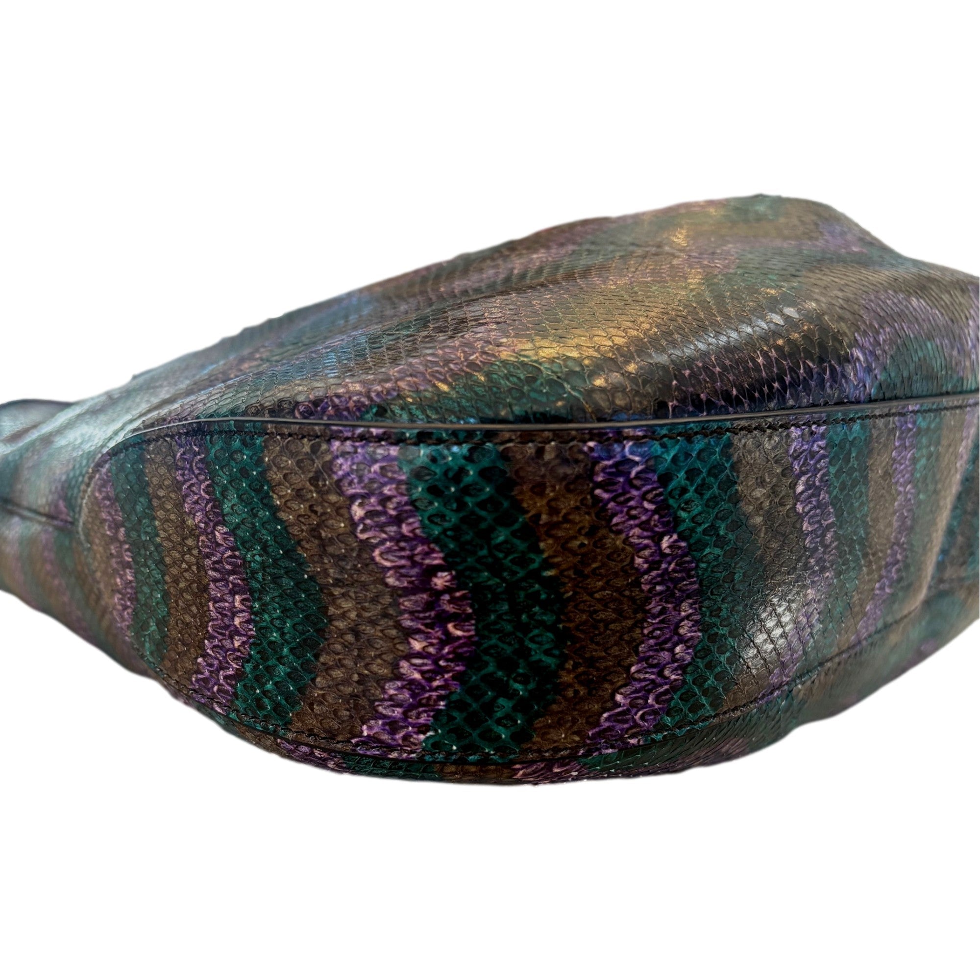 Gucci Jackie Python Leather Green Purple Large Shoulder Bag -   Shop Bags LLC