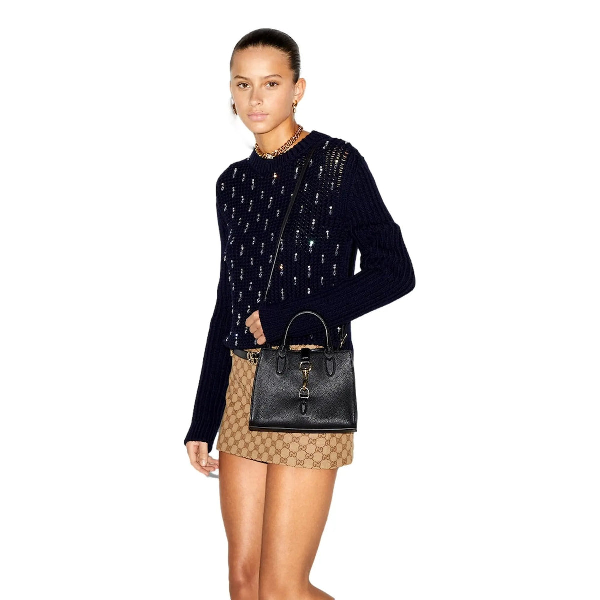 Gucci Jackie Small Tote Calfskin Leather Handbag - Timeless Luxury