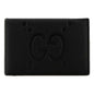 Gucci Jumbo GG Black Leather Card Holder Wallet Embossed Logo -   Shop Bags LLC 