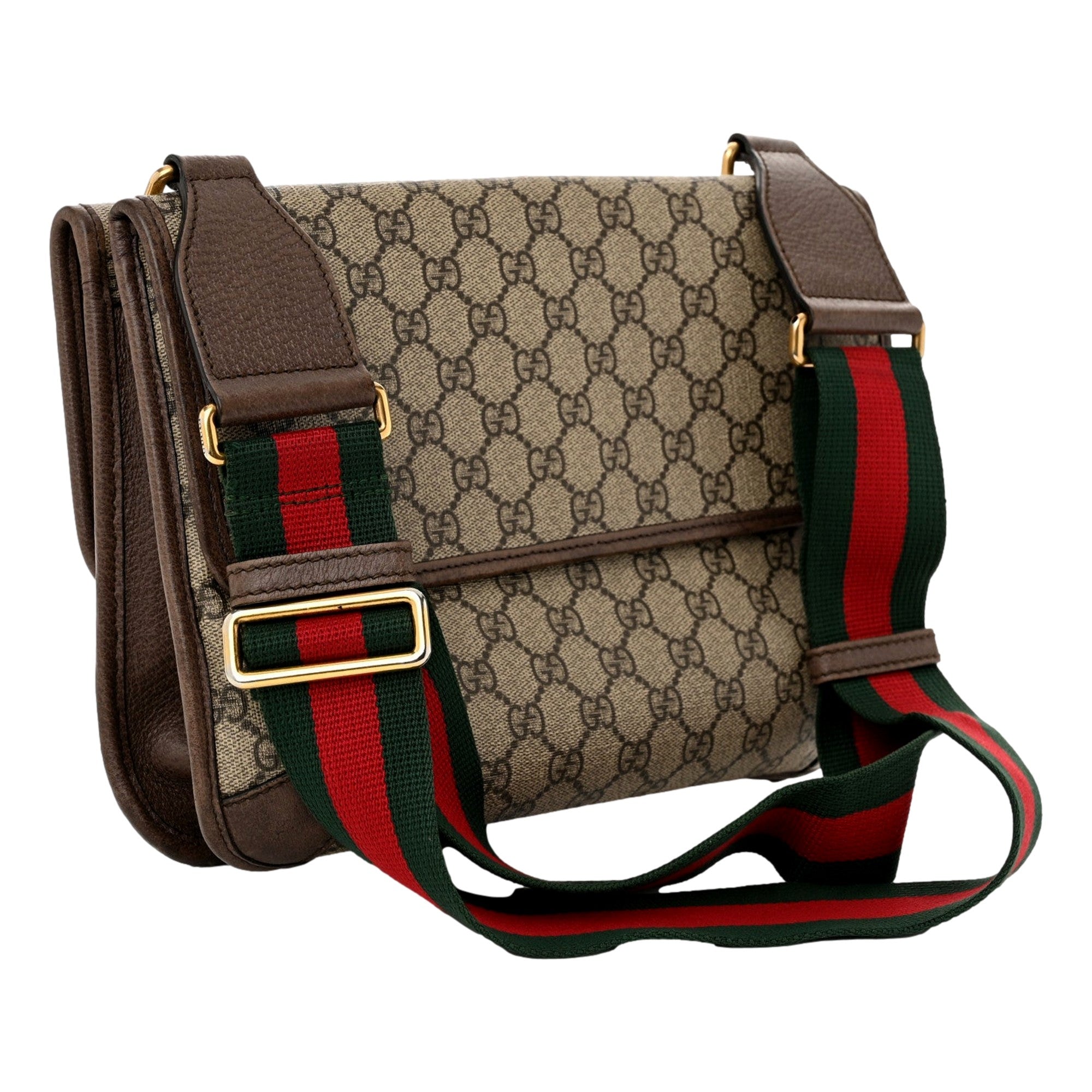 Gucci Leather Double Flap Messenger Bag - Timeless Elegance Redefined -   Shop Bags LLC