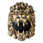 Gucci Lion Head King Ring: Aged Gold Brilliance with Crystal Elegance -   Shop Bags LLC