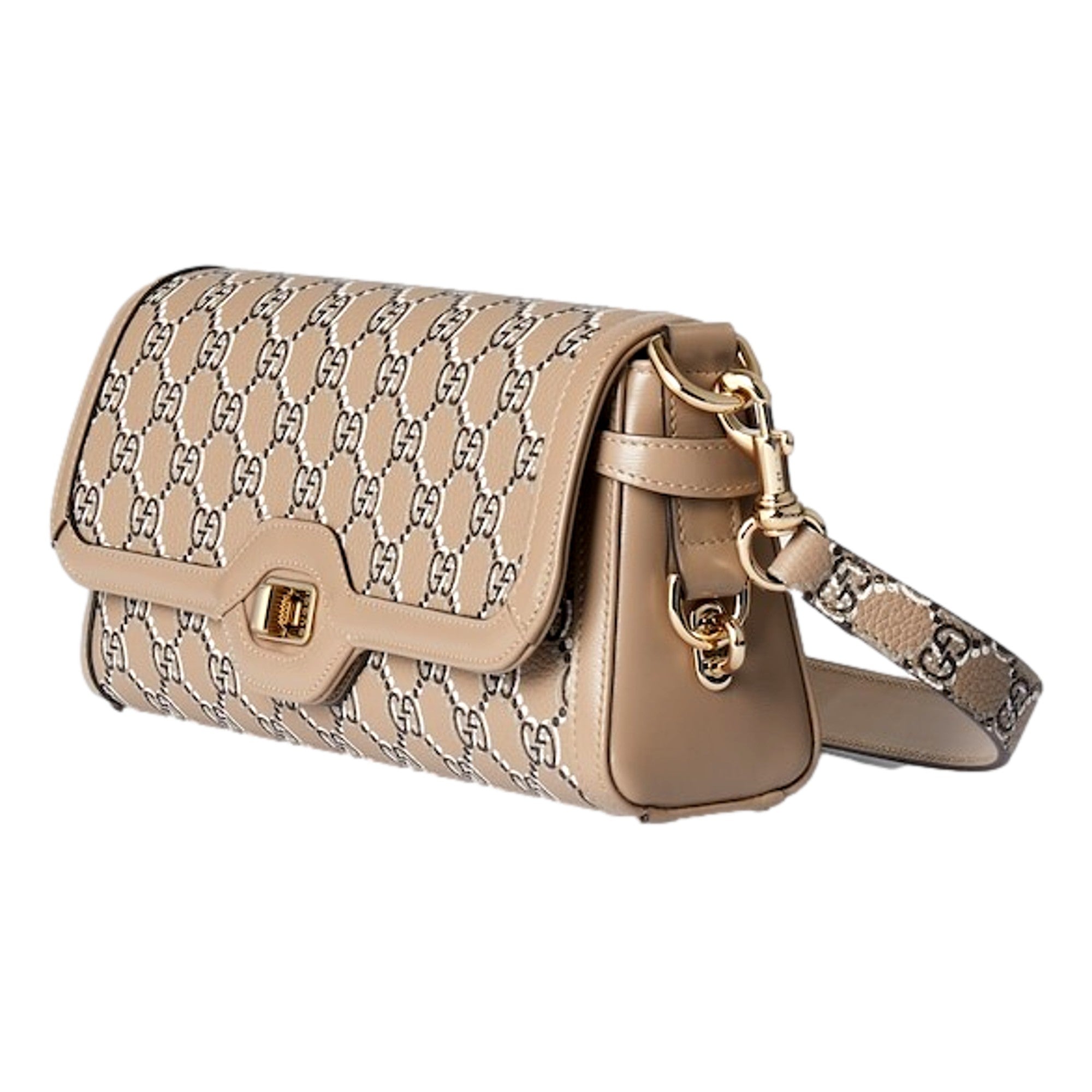 Gucci Luce Optical Printed GG Leather Beige Shoulder Bag Handbags -   Shop Bags LLC