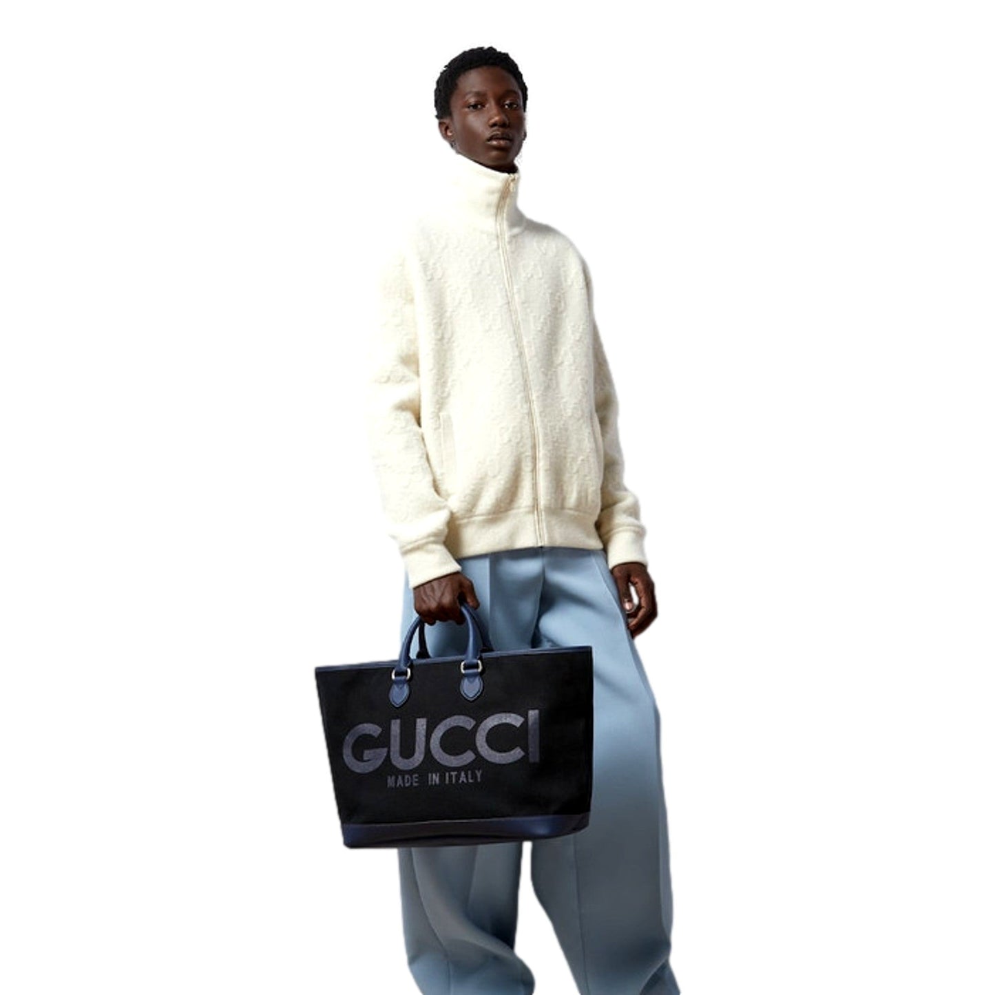 Gucci Made in Italy Reversible Tote - Luxury Large Canvas & Leather -   Shop Bags LLC 