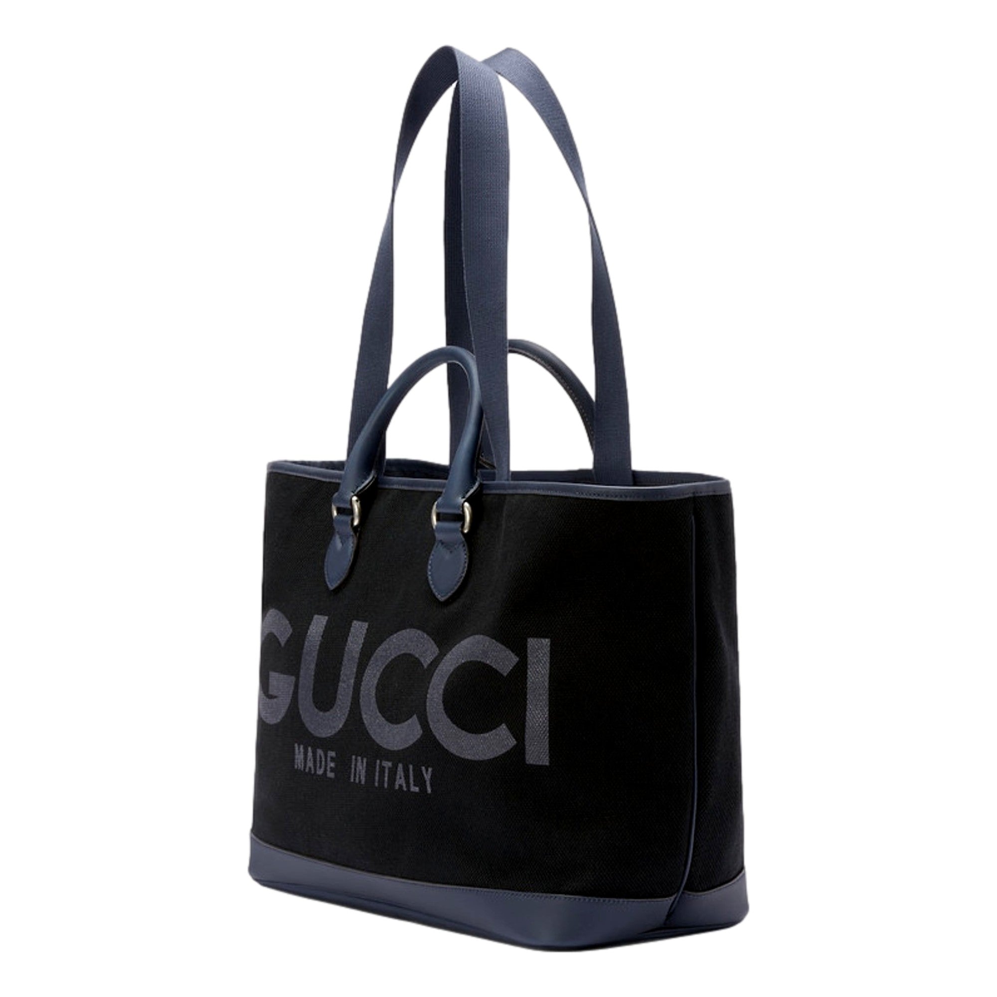 Gucci Made in Italy Reversible Tote - Luxury Large Canvas & Leather -   Shop Bags LLC 
