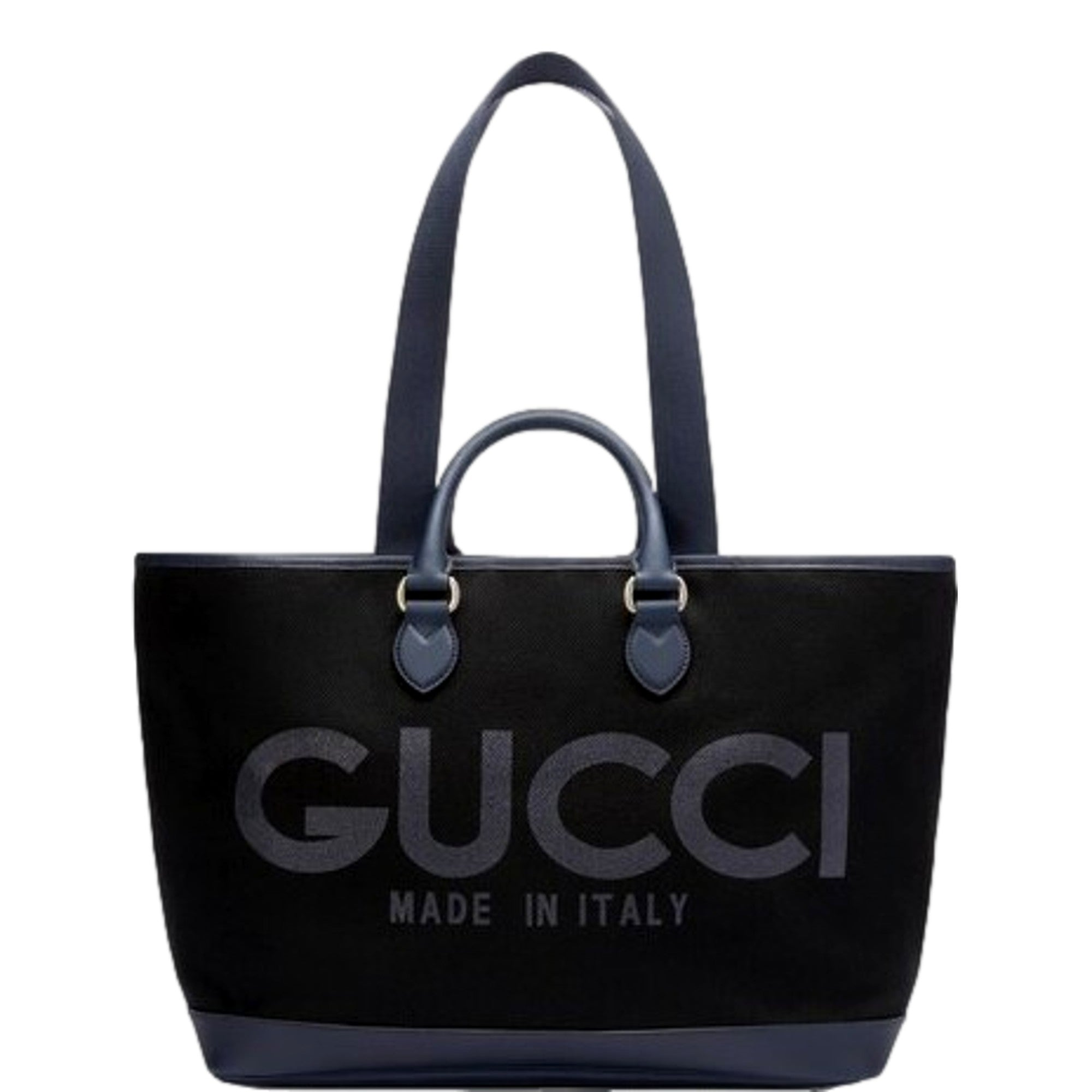 Gucci Made in Italy Reversible Tote - Luxury Large Canvas & Leather -   Shop Bags LLC 