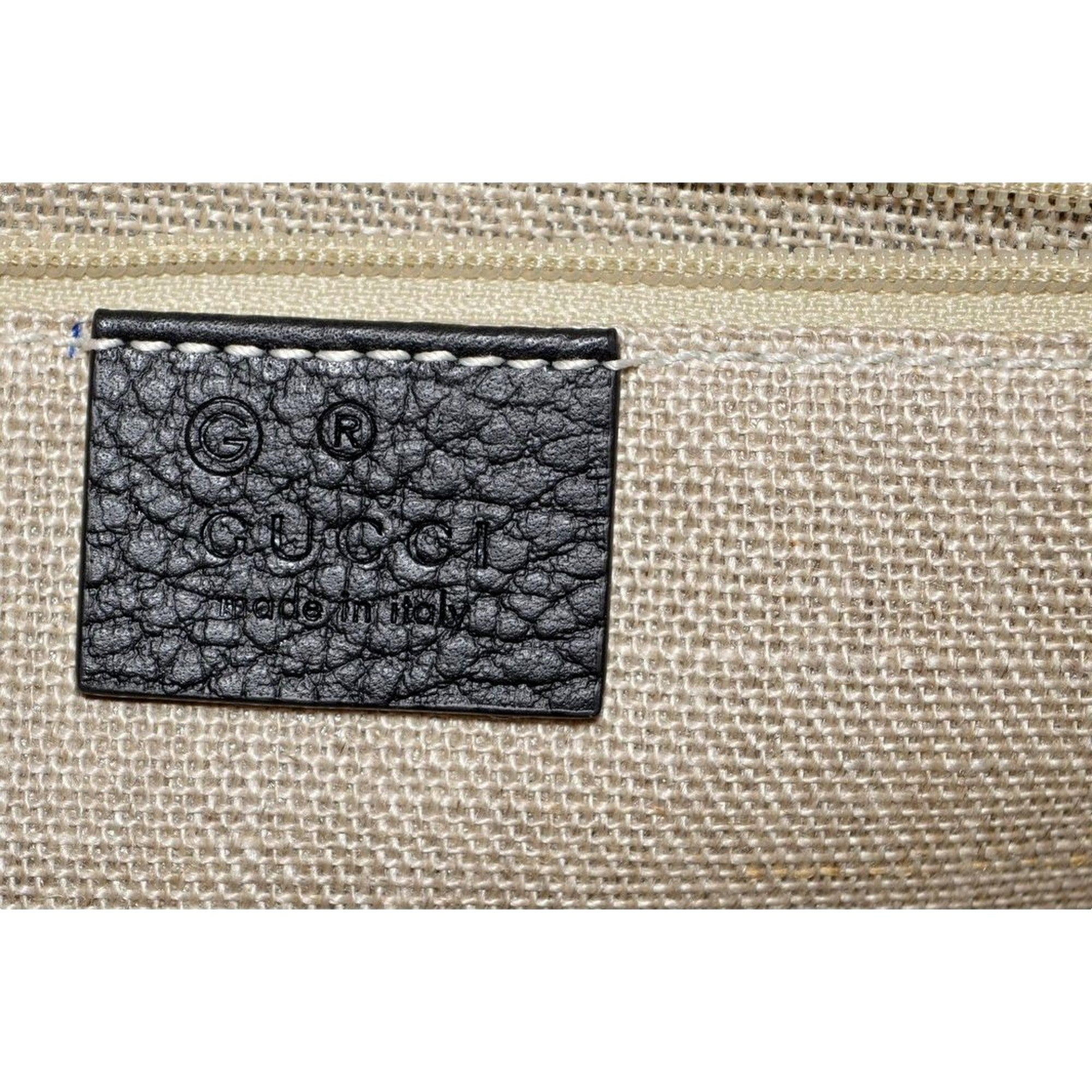 Gucci Marmont Black Leather Interlocking GG Gold Chain Strap Crossbody Handbag -   Shop Bags LLC