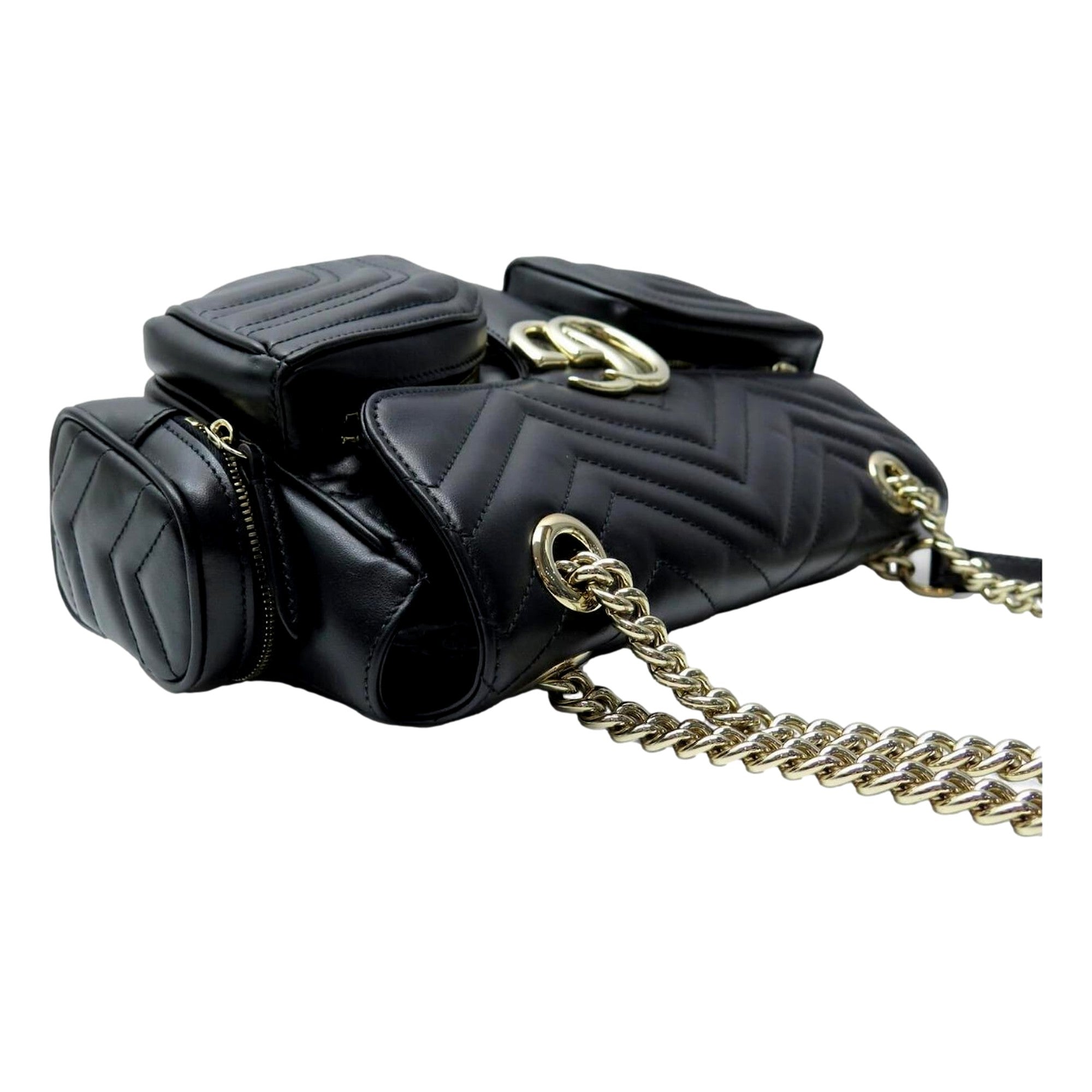 Gucci Marmont GG Black Multi Compartment Black Shoulder Bag Handbags -   Shop Bags LLC