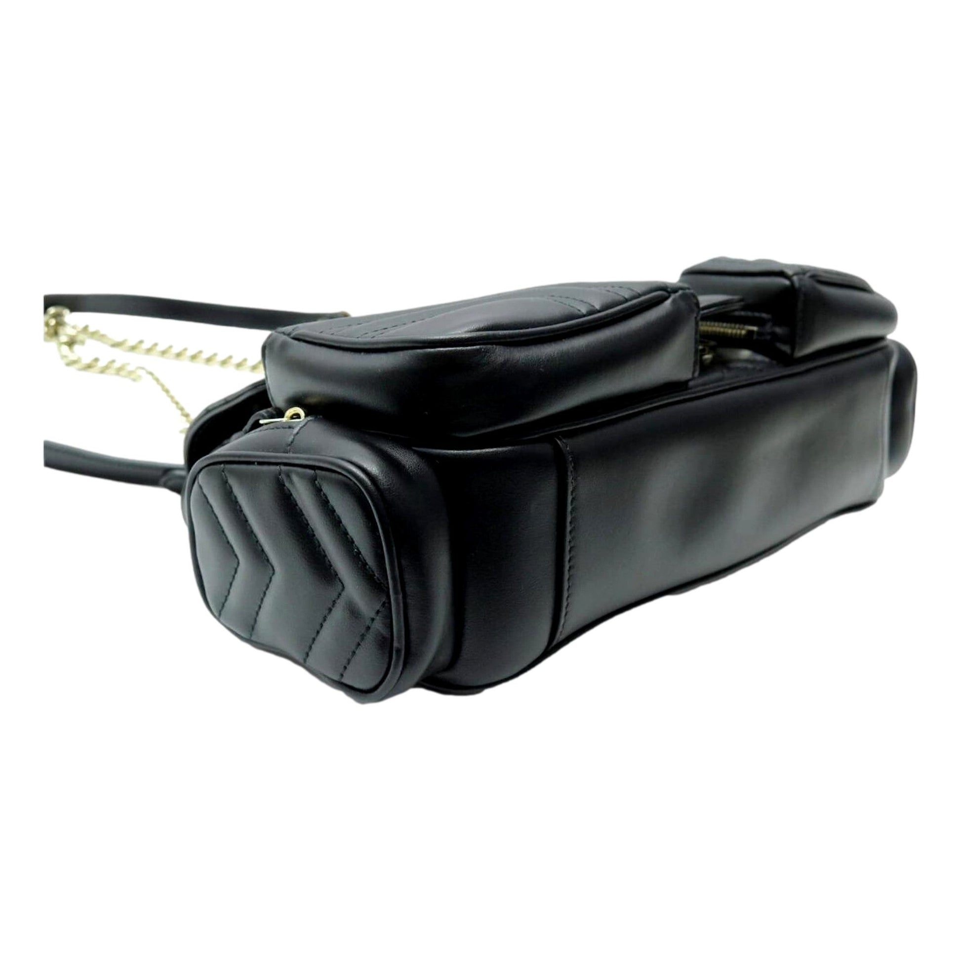 Gucci Marmont GG Black Multi Compartment Black Shoulder Bag Handbags -   Shop Bags LLC