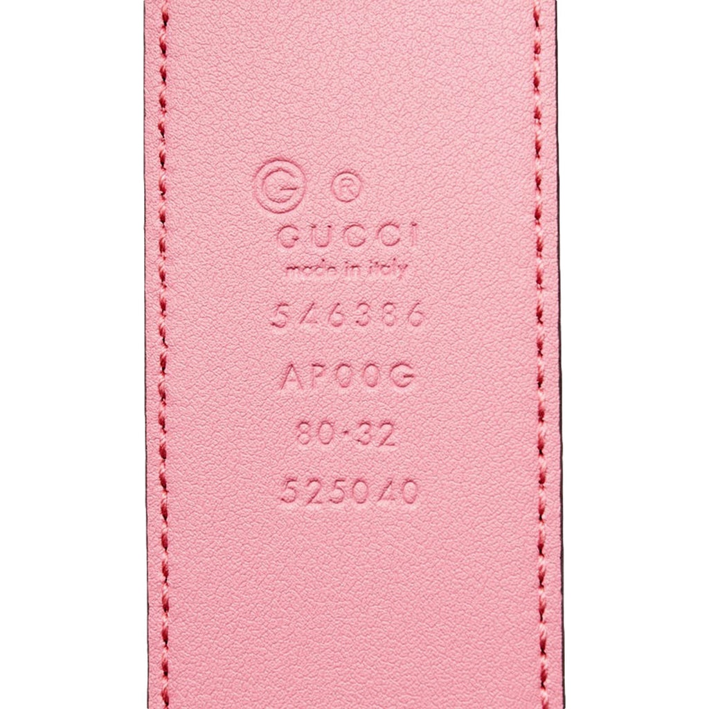 Gucci Marmont Interlocking GG Buckle Pink Leather Belt 80/32 Belt -   Shop Bags LLC