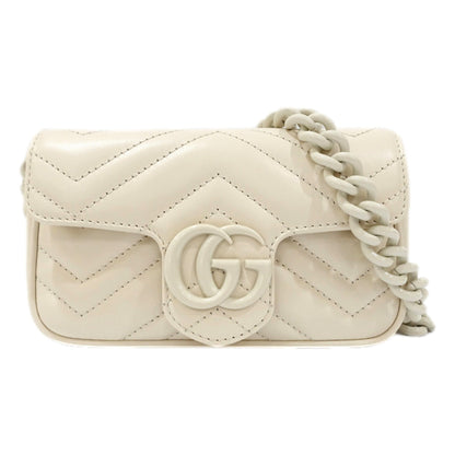 Gucci Marmont Leather Mini Monochrome White Belt Bag 80 - Luxury -   Shop Bags LLC 