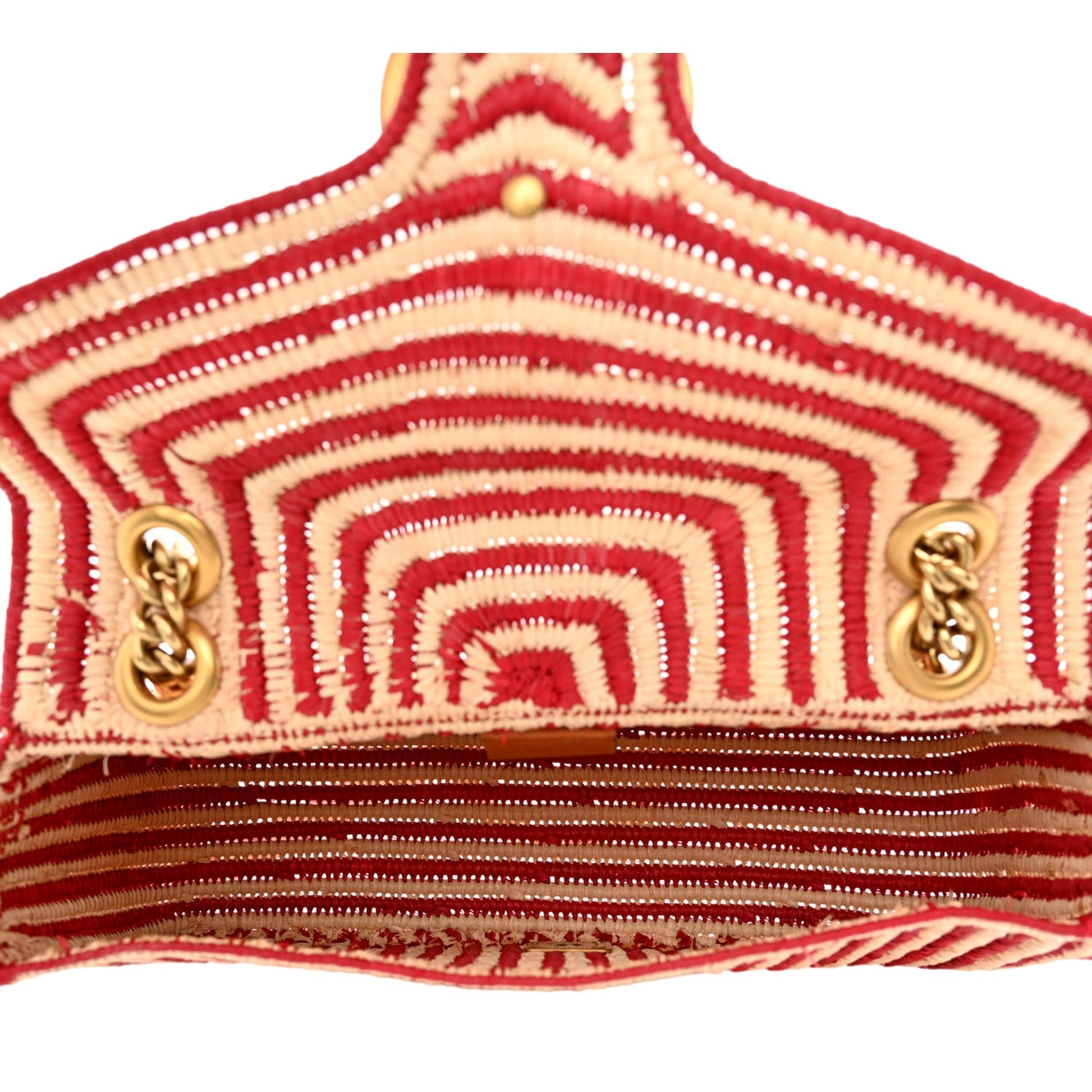 Gucci Marmont Raffia Shoulder Bag - Chic Summer Style in Hibiscus Red -   Shop Bags LLC