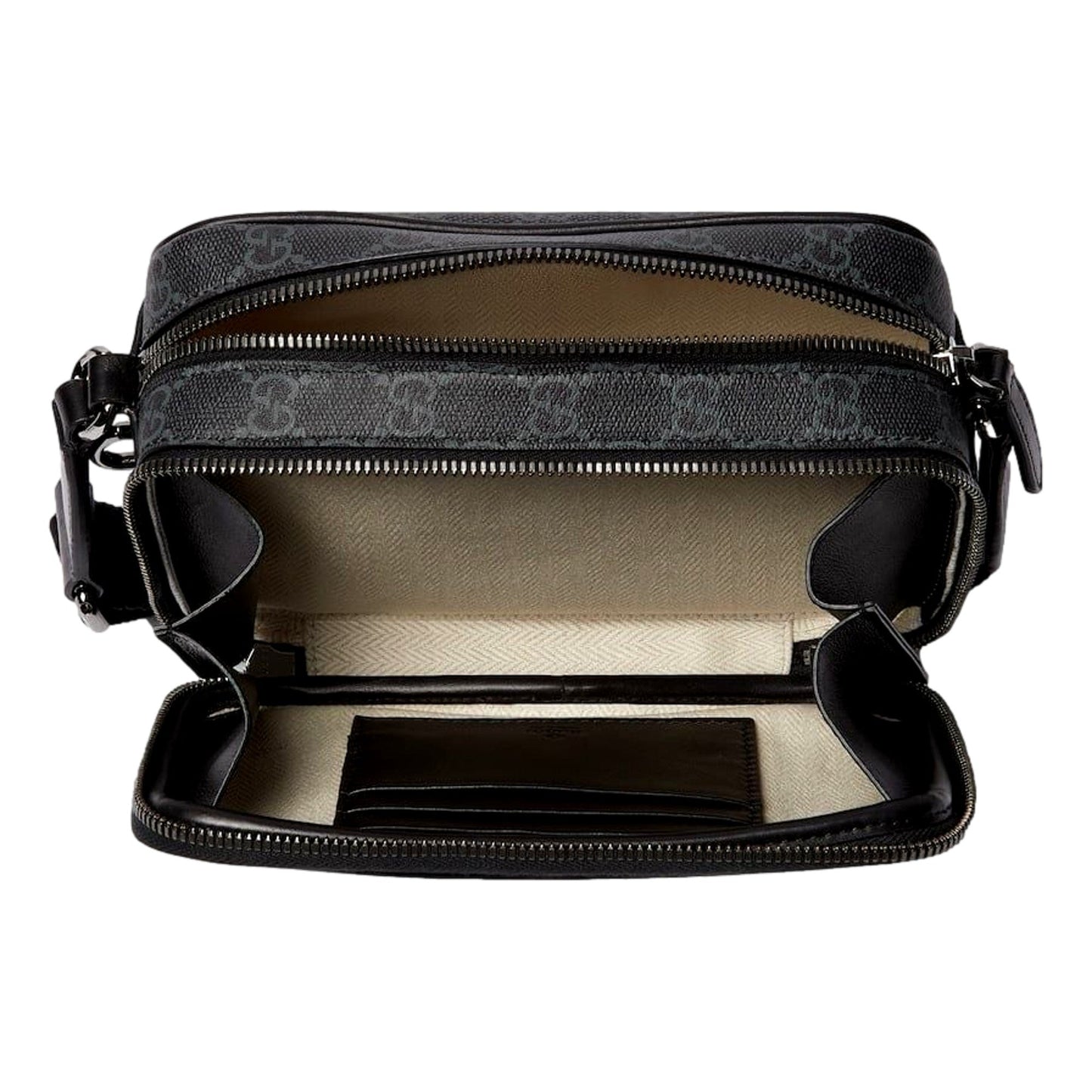 Gucci Men GG Dual-Compartment Crossbody Bag - Timeless Elegance -   Shop Bags LLC 