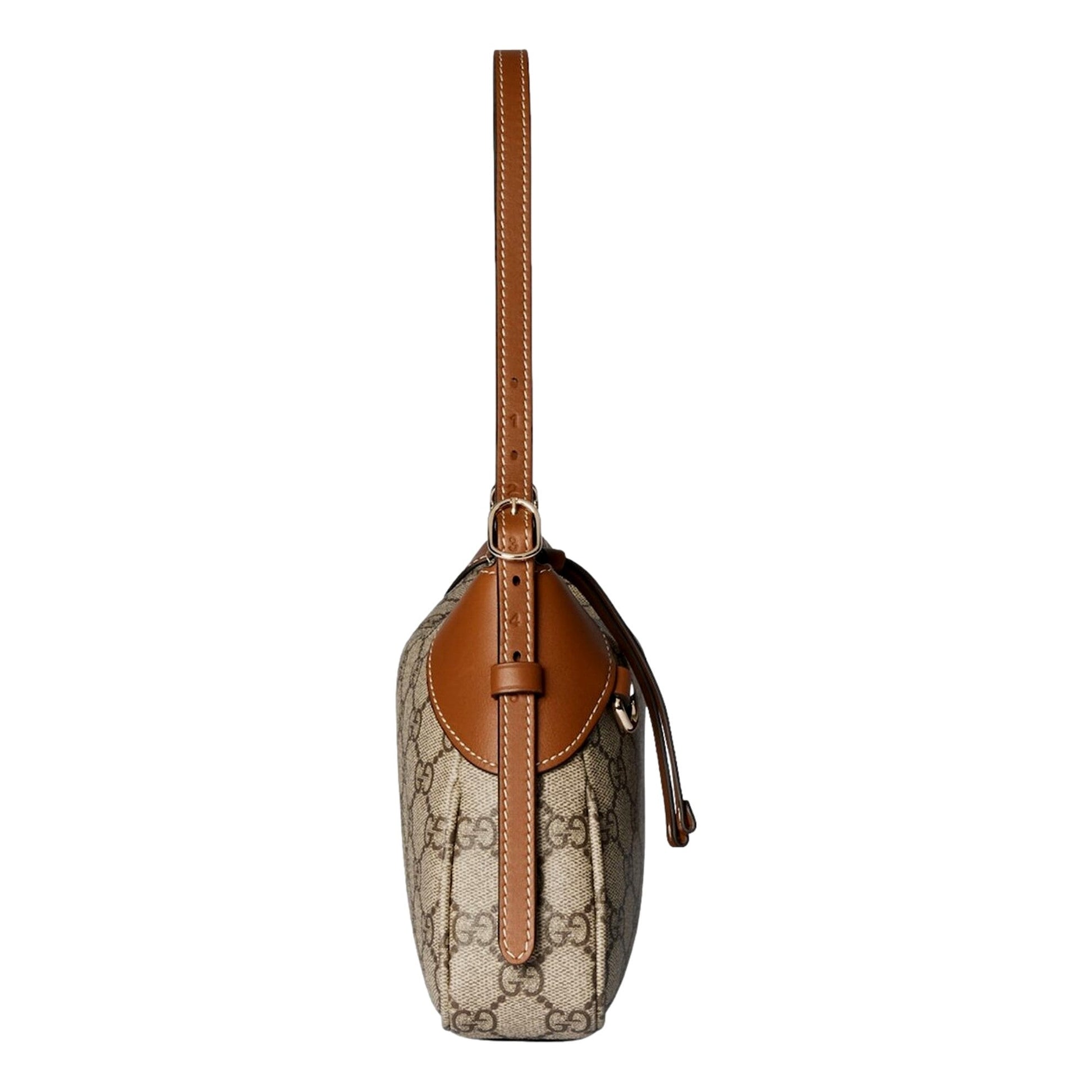 Gucci GG Emblem Supreme Canvas Leather Shoulder Bag Brown Beige -   Shop Bags LLC 