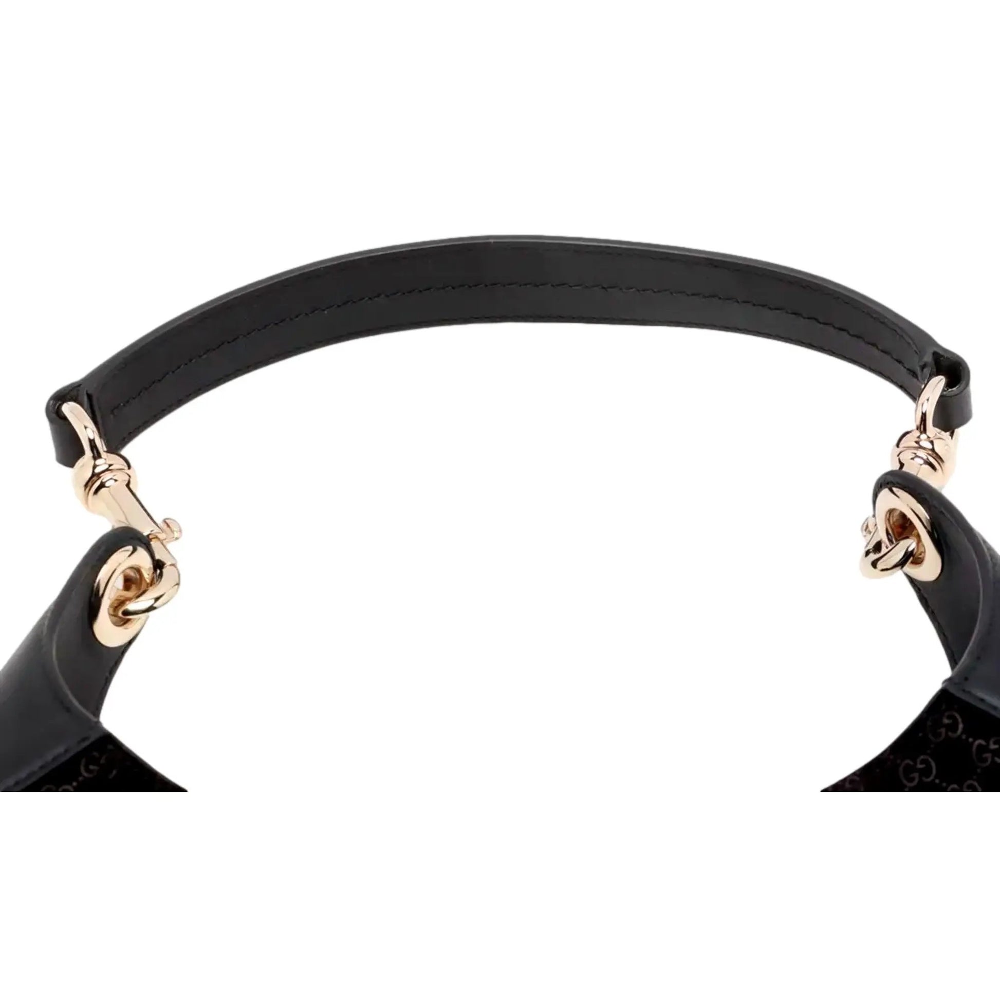 Gucci Micro GG B Medium Shoulder Bag Black Suede and Leather -   Shop Bags LLC 