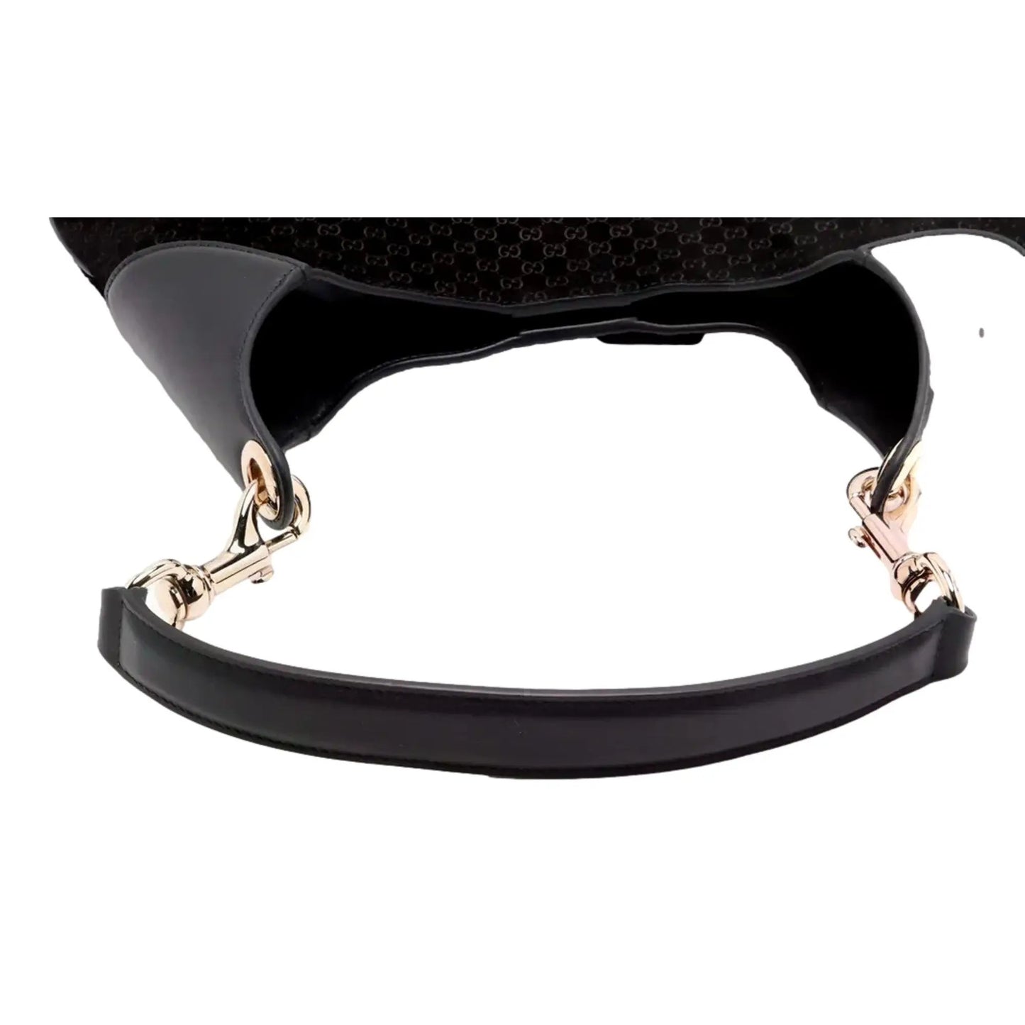 Gucci Micro GG B Medium Shoulder Bag Black Suede and Leather -   Shop Bags LLC 