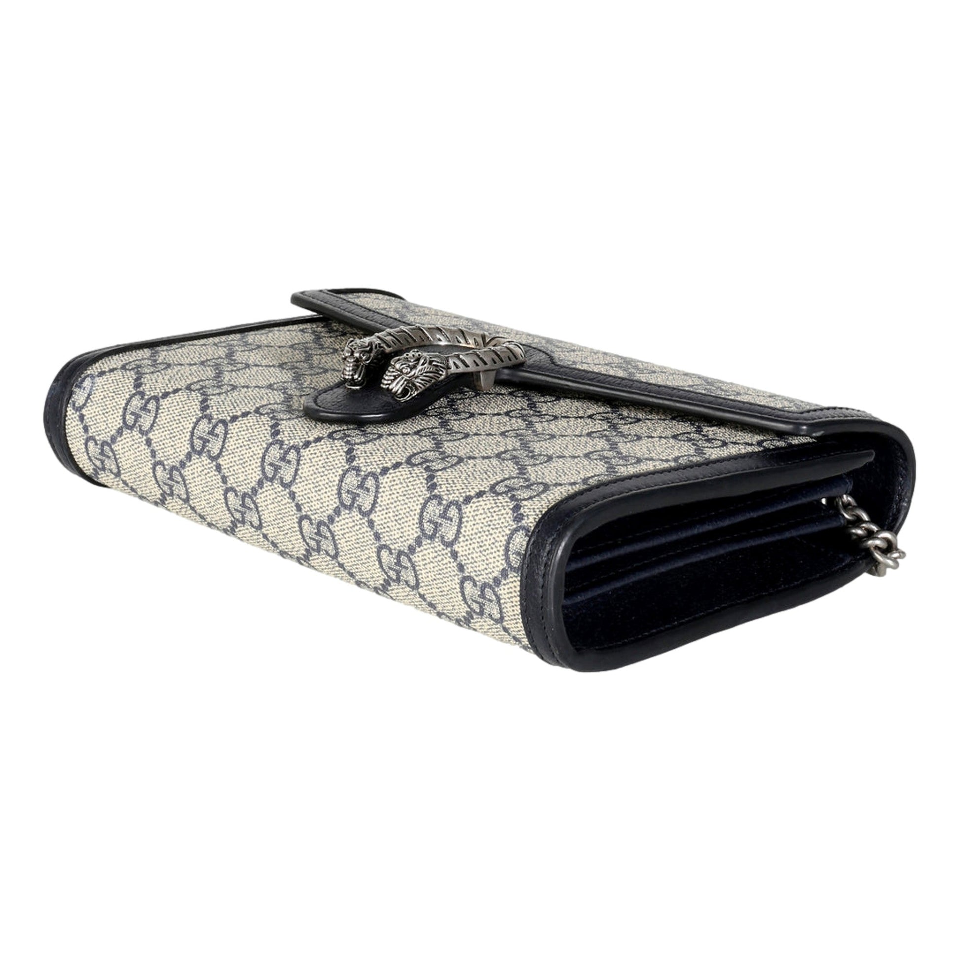 Gucci Navy GG Supreme Canvas Mini Dionysus Chain Wallet -   Shop Bags LLC