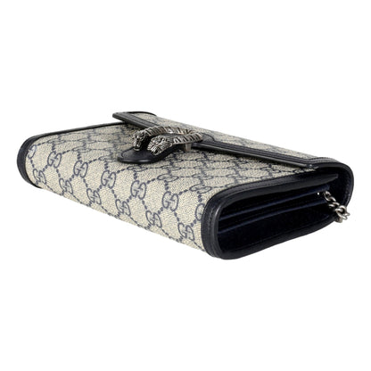 Gucci Navy GG Supreme Canvas Mini Dionysus Chain Wallet -   Shop Bags LLC